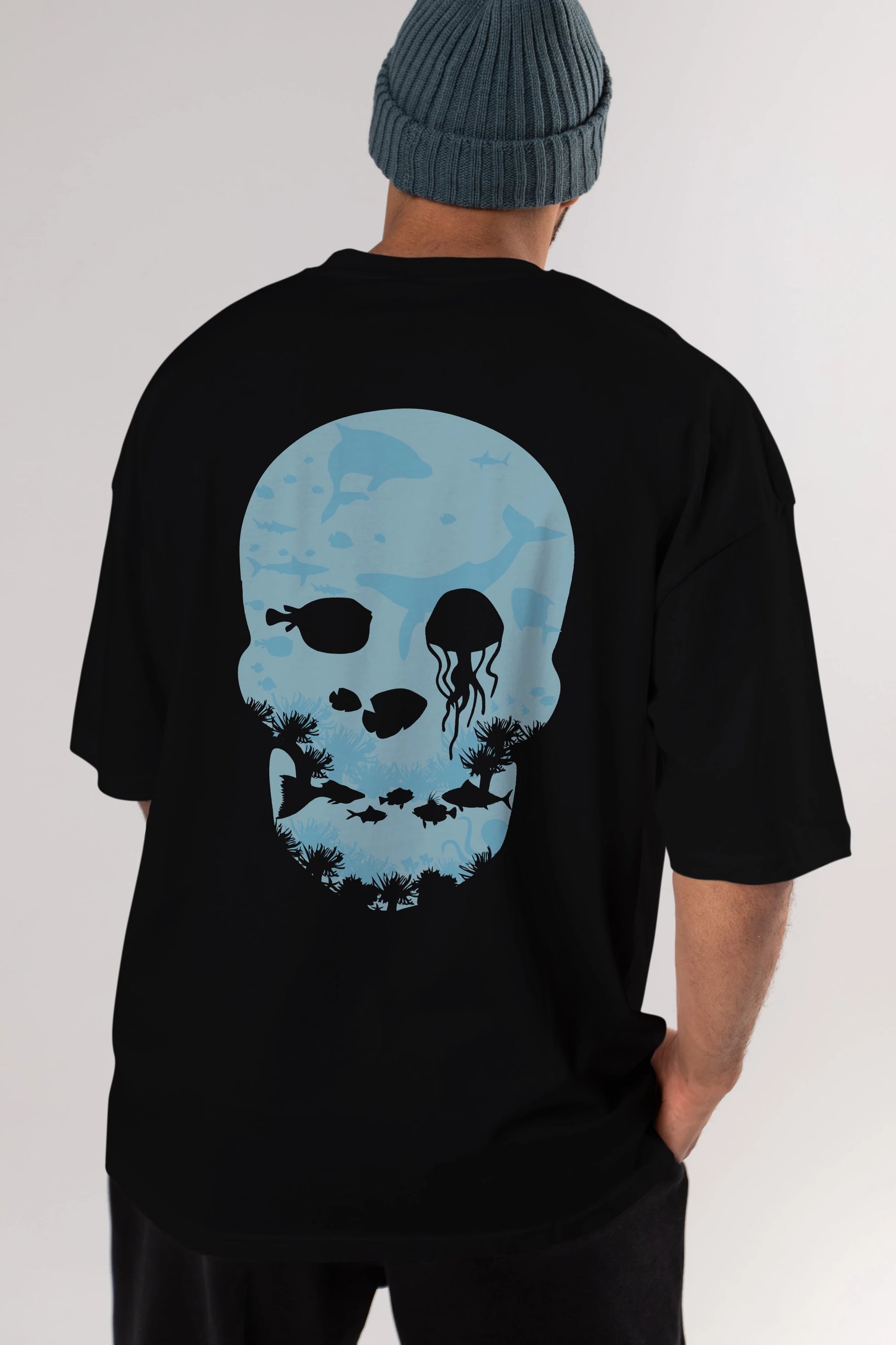 Dead Sea Arka Baskılı Oversize t-shirt %100 pamuk Erkek Kadın Unisex