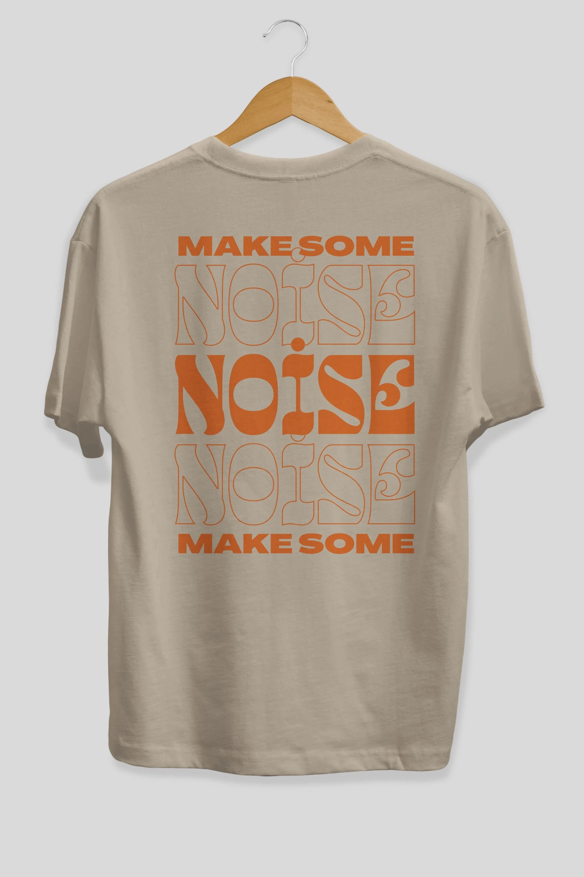 Make Some Noise Yazılı 2 Arka Baskılı Oversize t-shirt Erkek Kadın Unisex