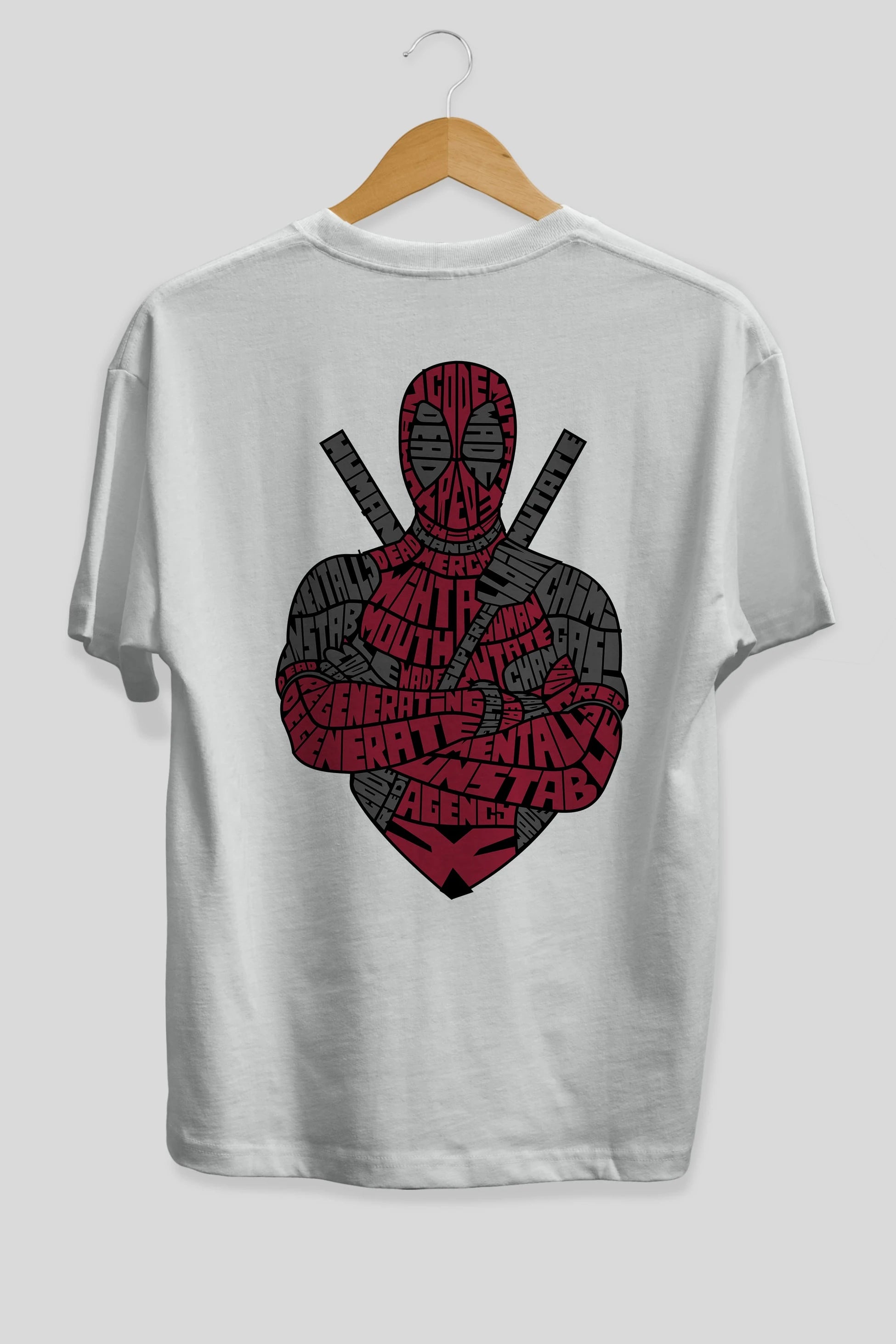 Dead Red Arka Baskılı Oversize t-shirt %100 pamuk Erkek Kadın Unisex