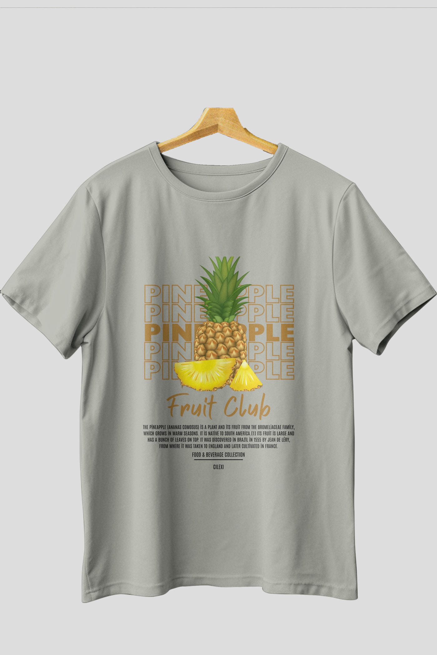 Pineapple Ön Baskılı Oversize t-shirt Erkek Kadın Pamuk Bisiklet Yaka tişort