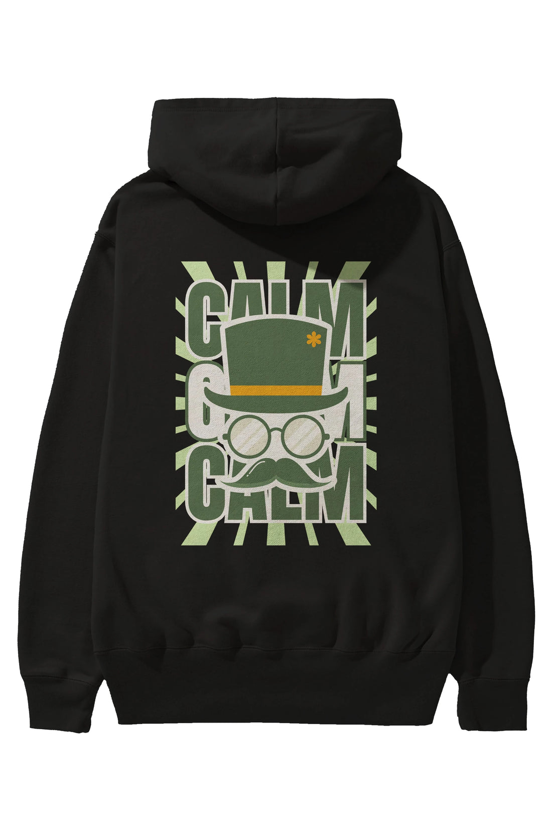 Calm Yazılı Arka Baskılı Oversize Hoodie Kapüşonlu Sweatshirt Erkek Kadın Unisex