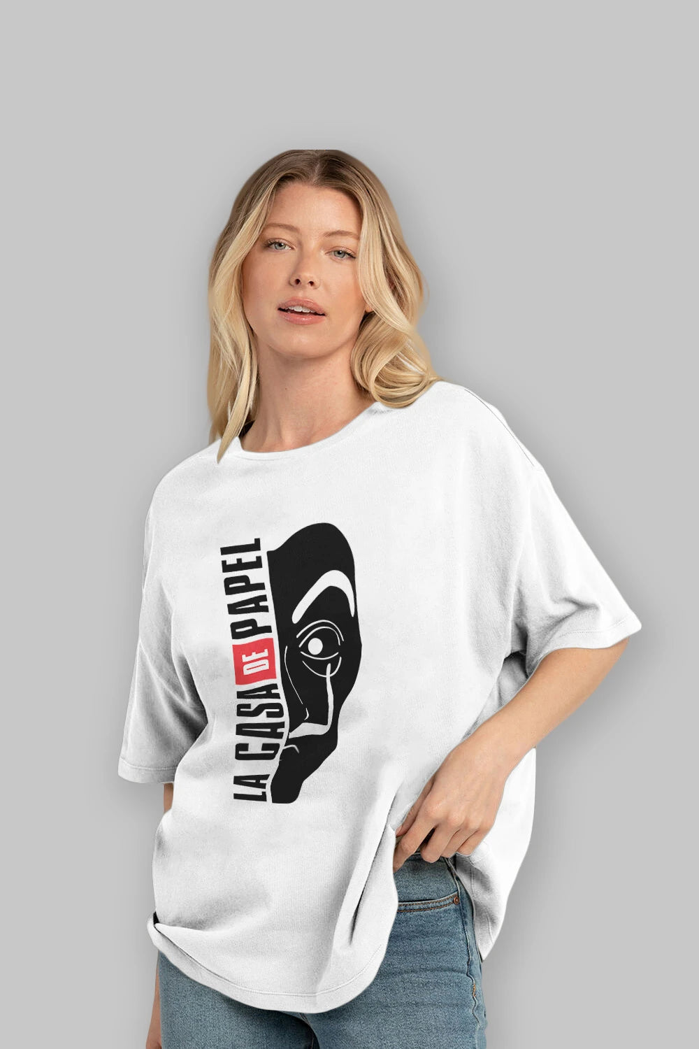 La Casa De Papel (3) Ön Baskılı Oversize t-shirt Erkek Kadın Unisex %100 Pamuk Bisiklet Yaka tişort
