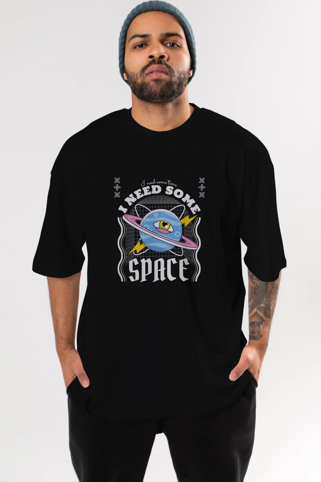 I Need Some Space Ön Baskılı Oversize t-shirt Erkek Kadın Unisex