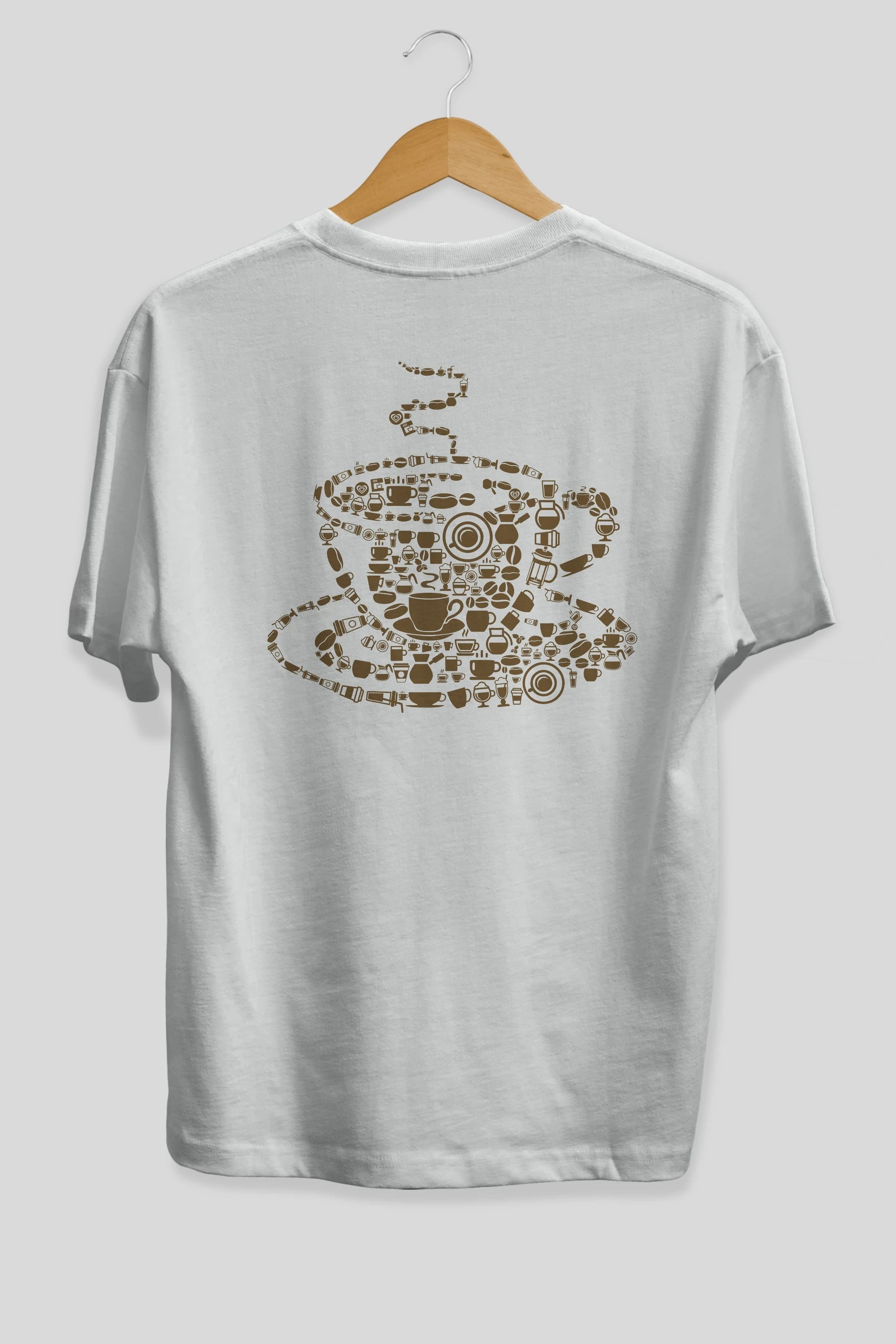 Coffee Arka Baskılı Oversize t-shirt %100 pamuk Erkek Kadın Unisex