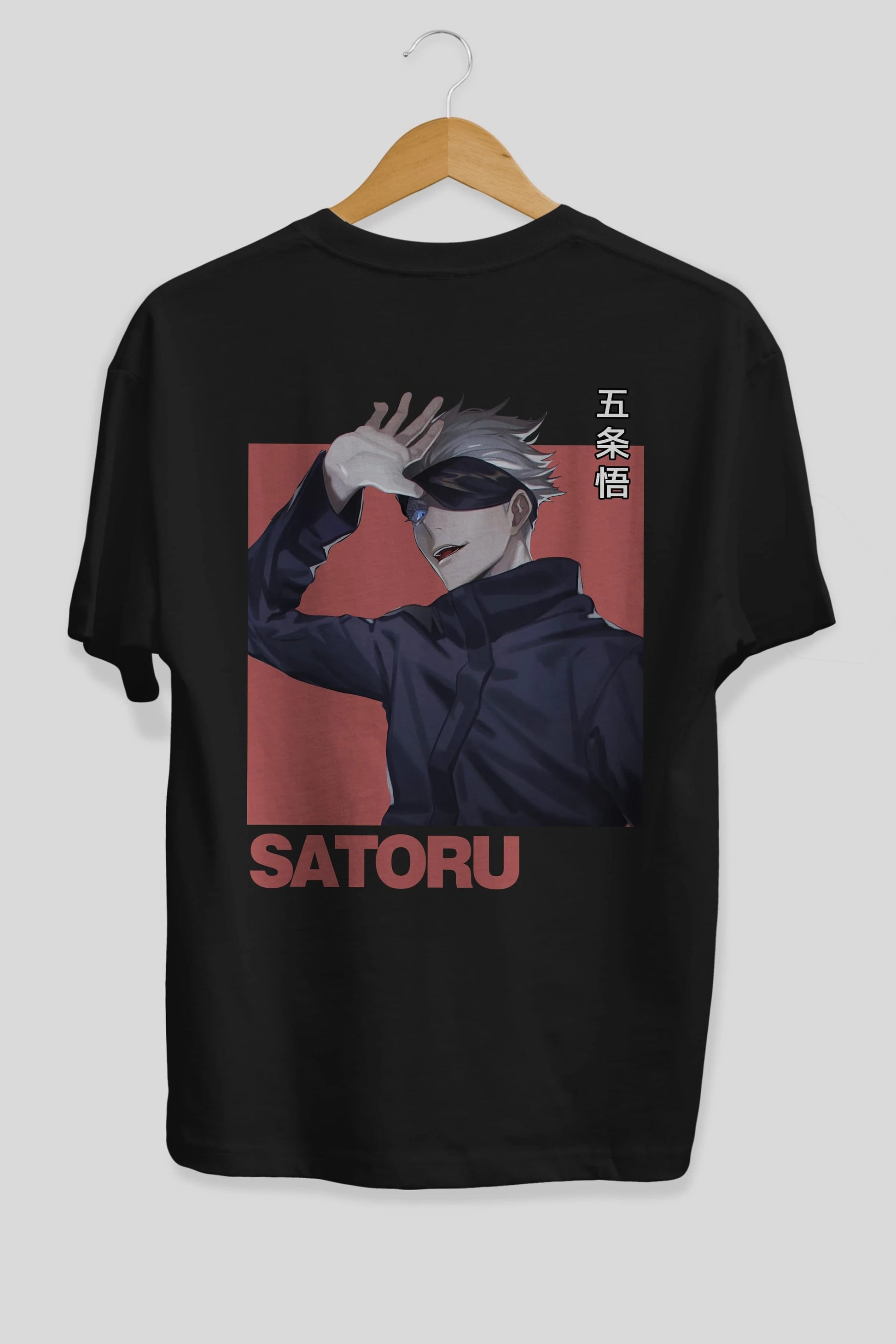 SATORU GOJO 2 Anime Arka Baskılı Oversize t-shirt Erkek Kadın Unisex