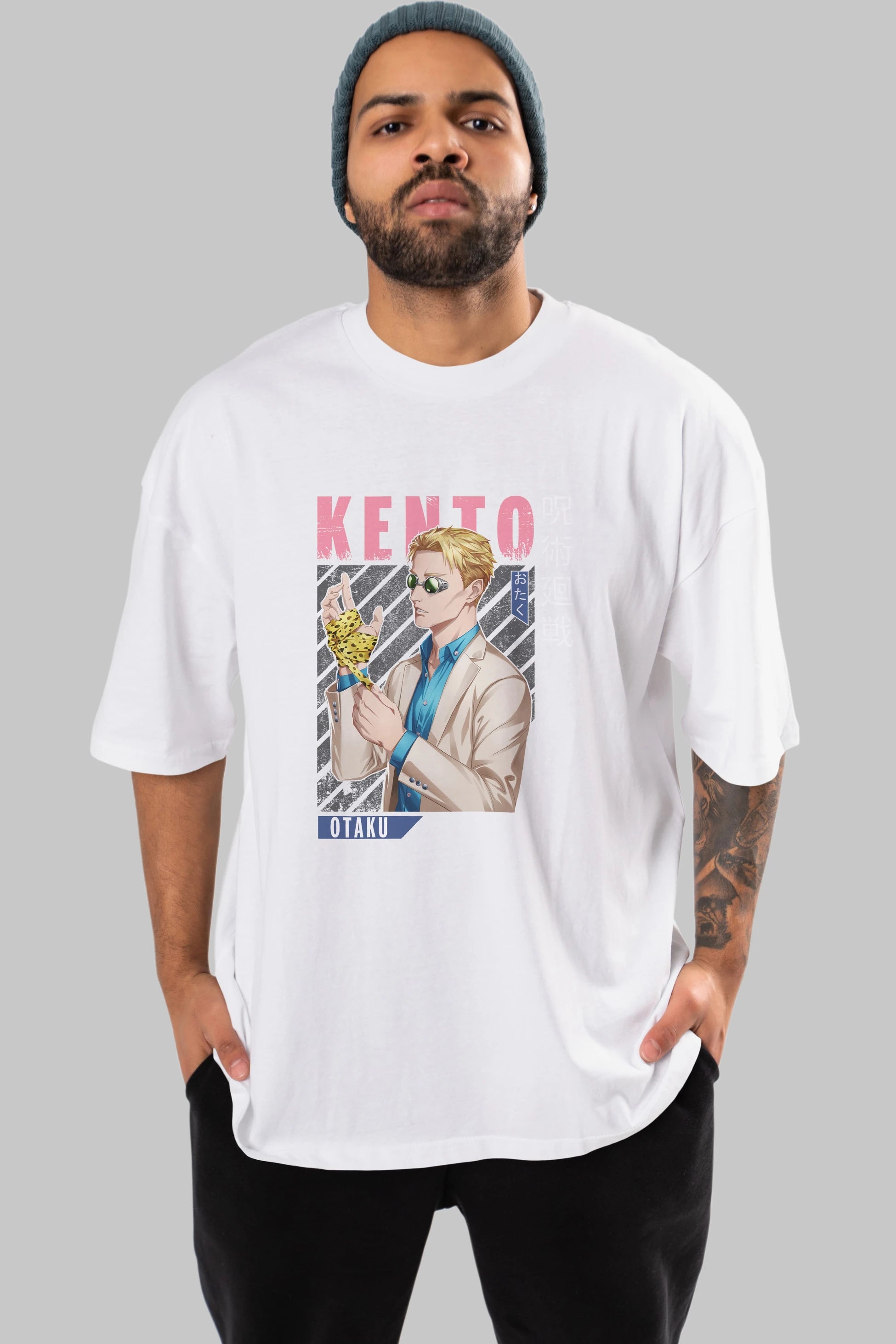 Kento Nanami Anime Ön Baskılı Oversize t-shirt %100 pamuk Erkek Kadın Unisex