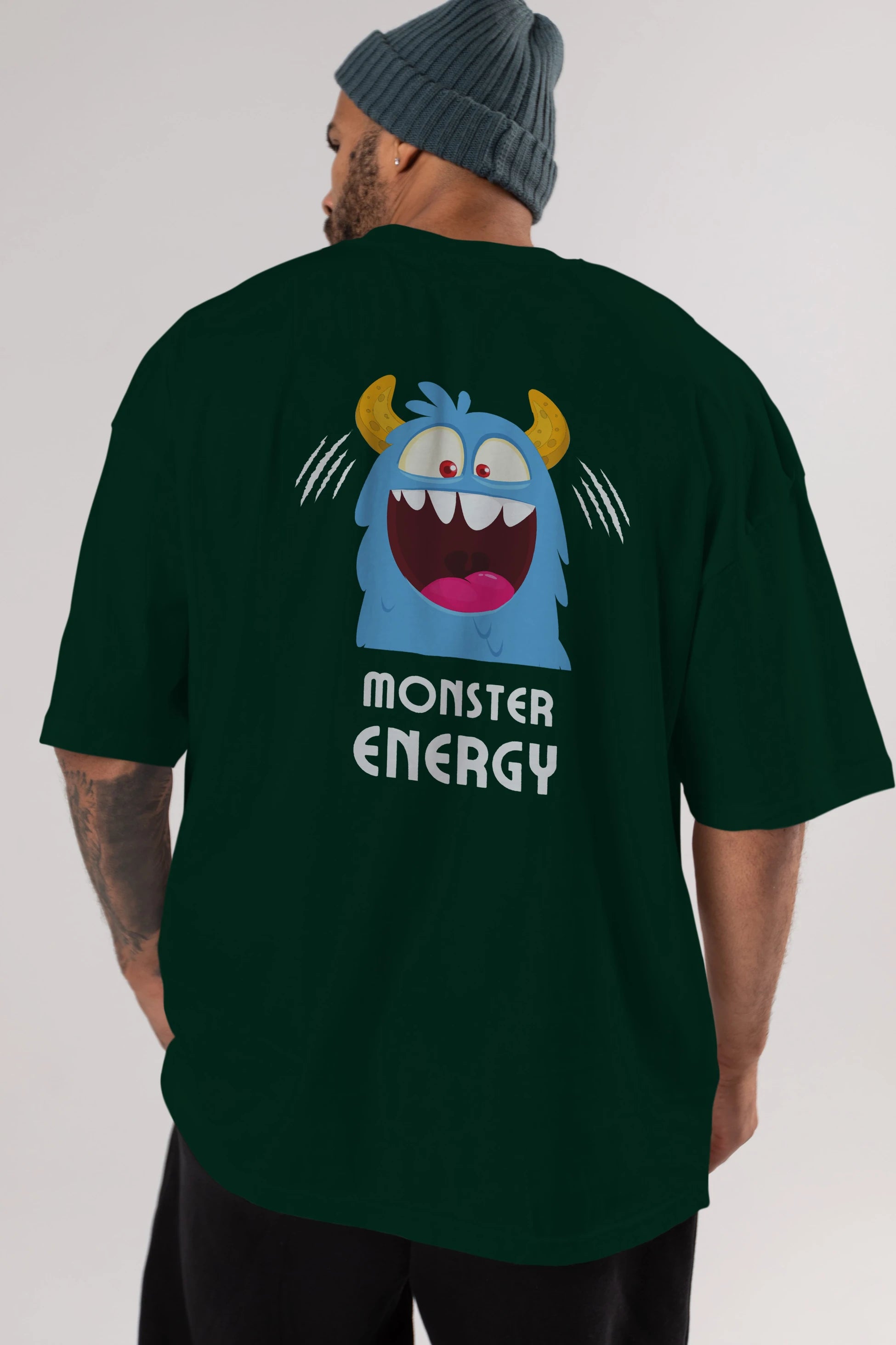 Monster Energy Arka Baskılı Oversize t-shirt Erkek Kadın Unisex
