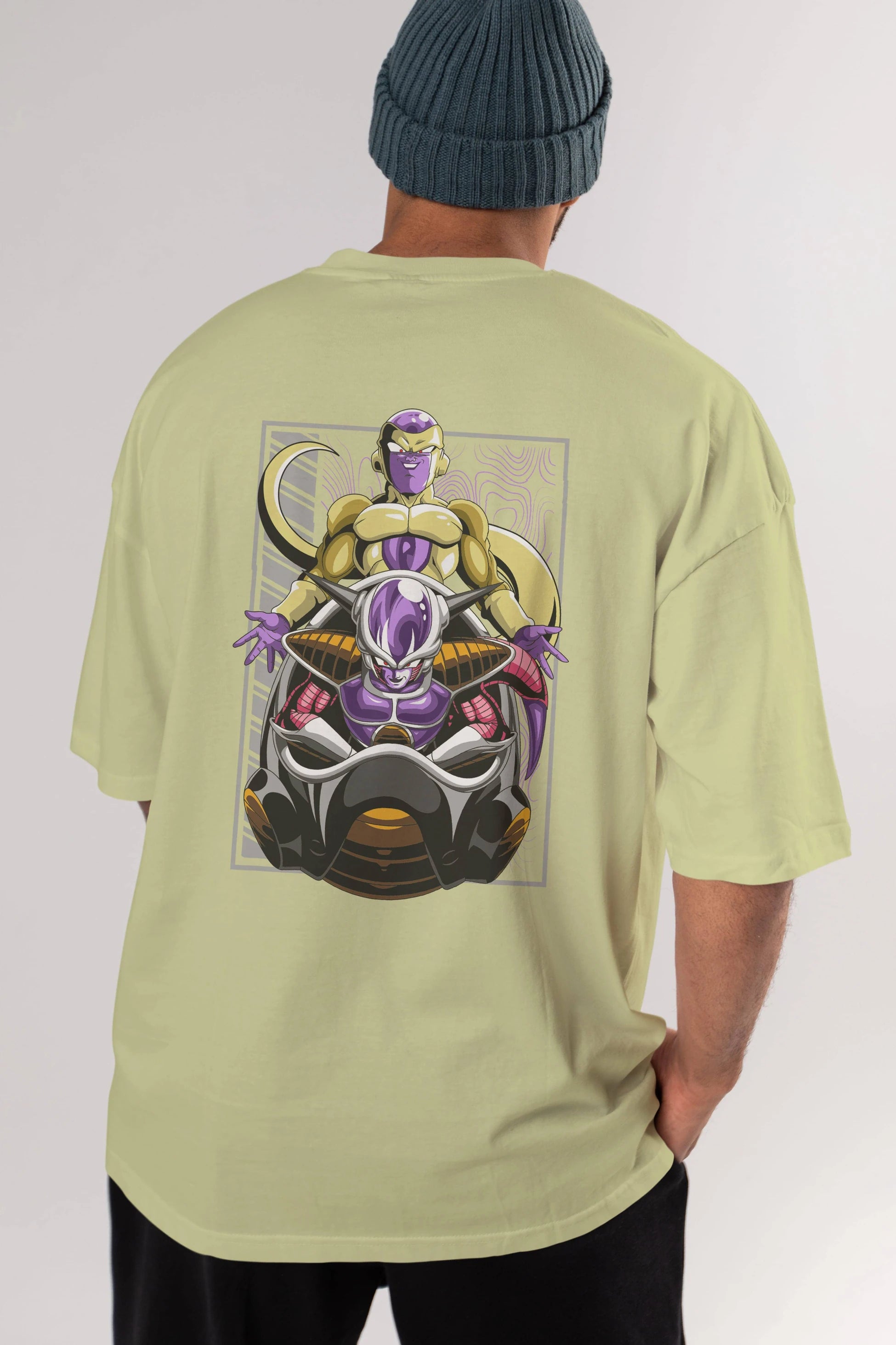 DragonBall Freezer Anime Arka Baskılı Oversize t-shirt Erkek Kadın Unisex