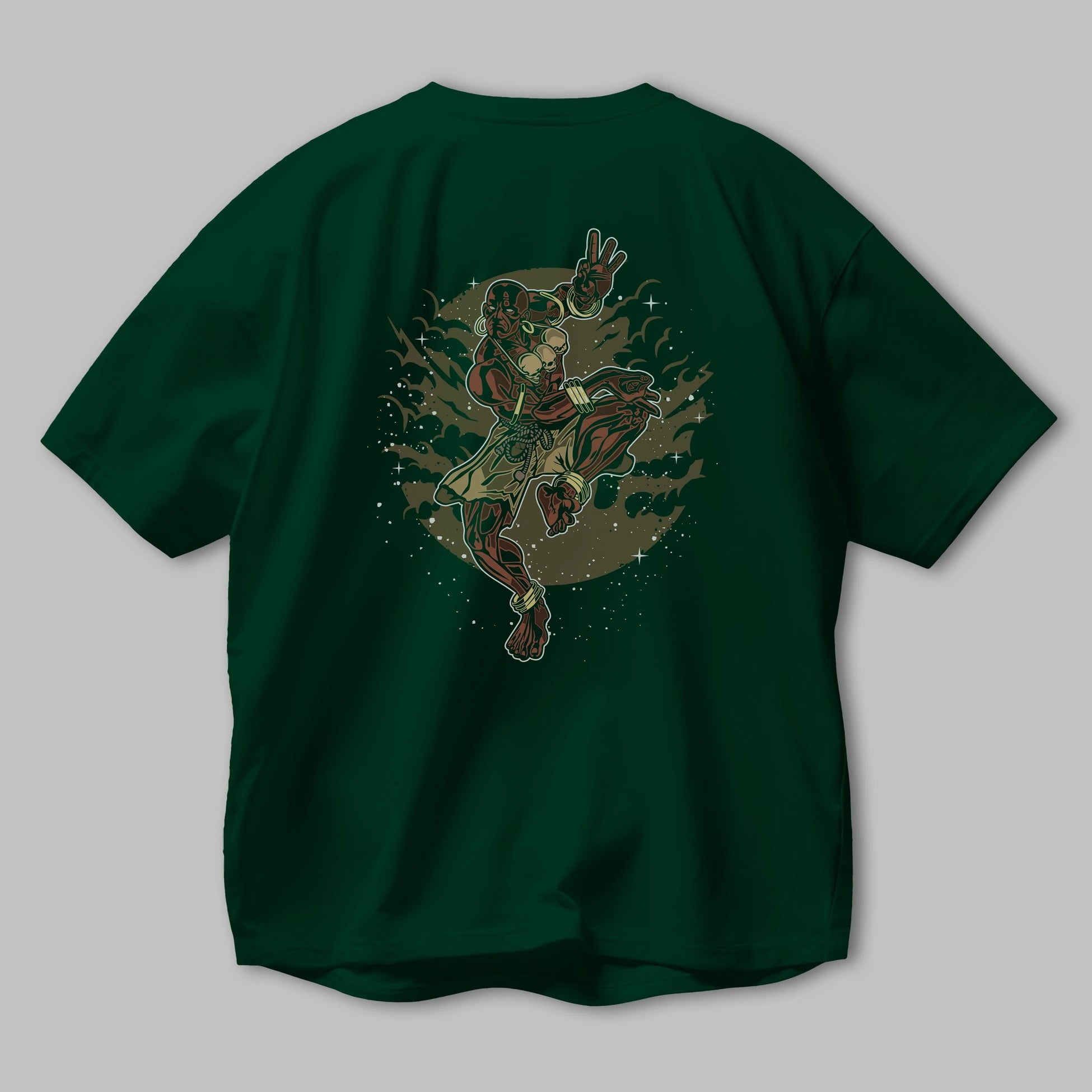 DHALSIM Arka Baskılı Oversize t-shirt Erkek Kadın Unisex %100 Pamuk