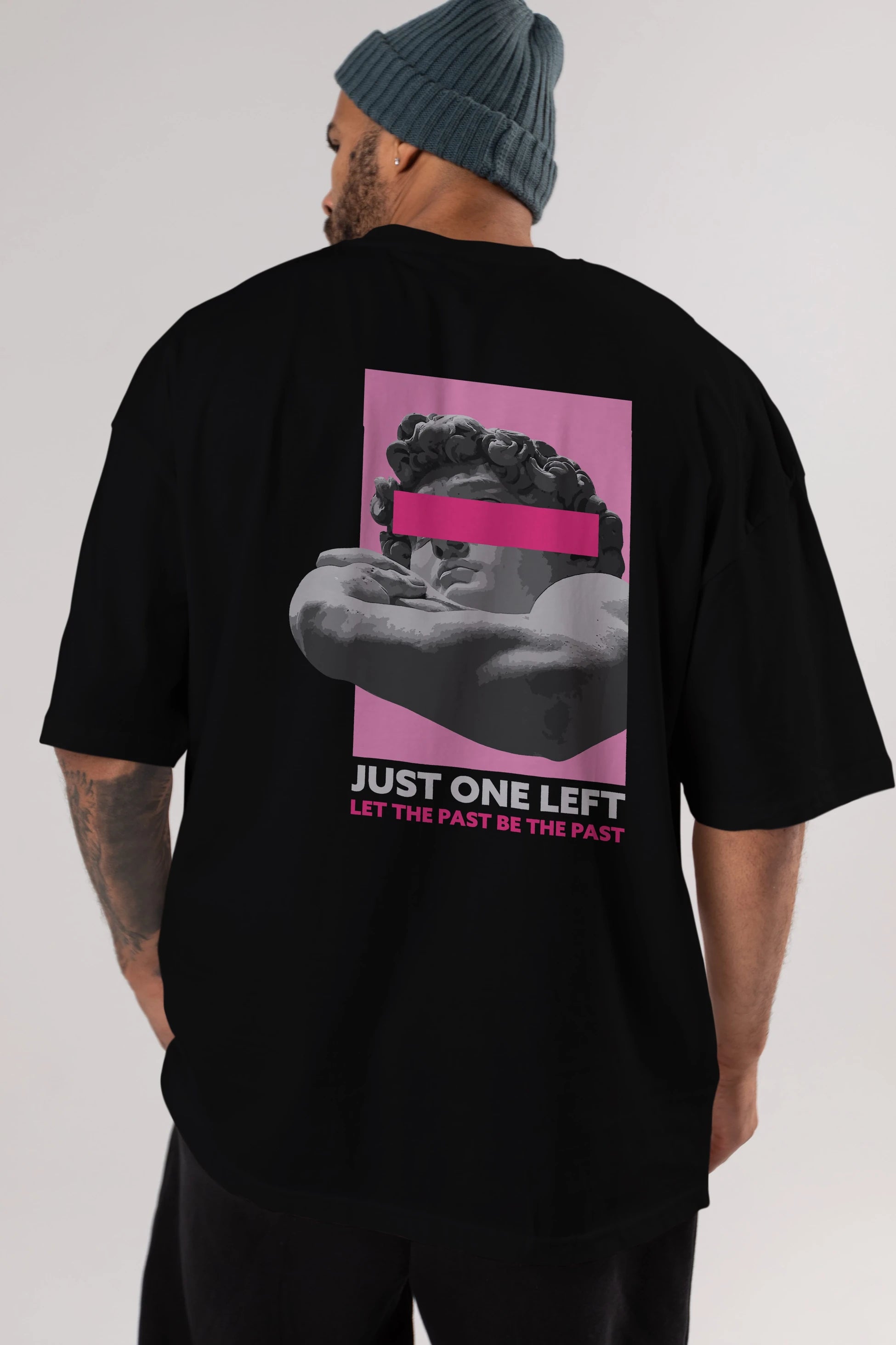 Just One Left Arka Baskılı Oversize t-shirt Erkek Kadın Unisex