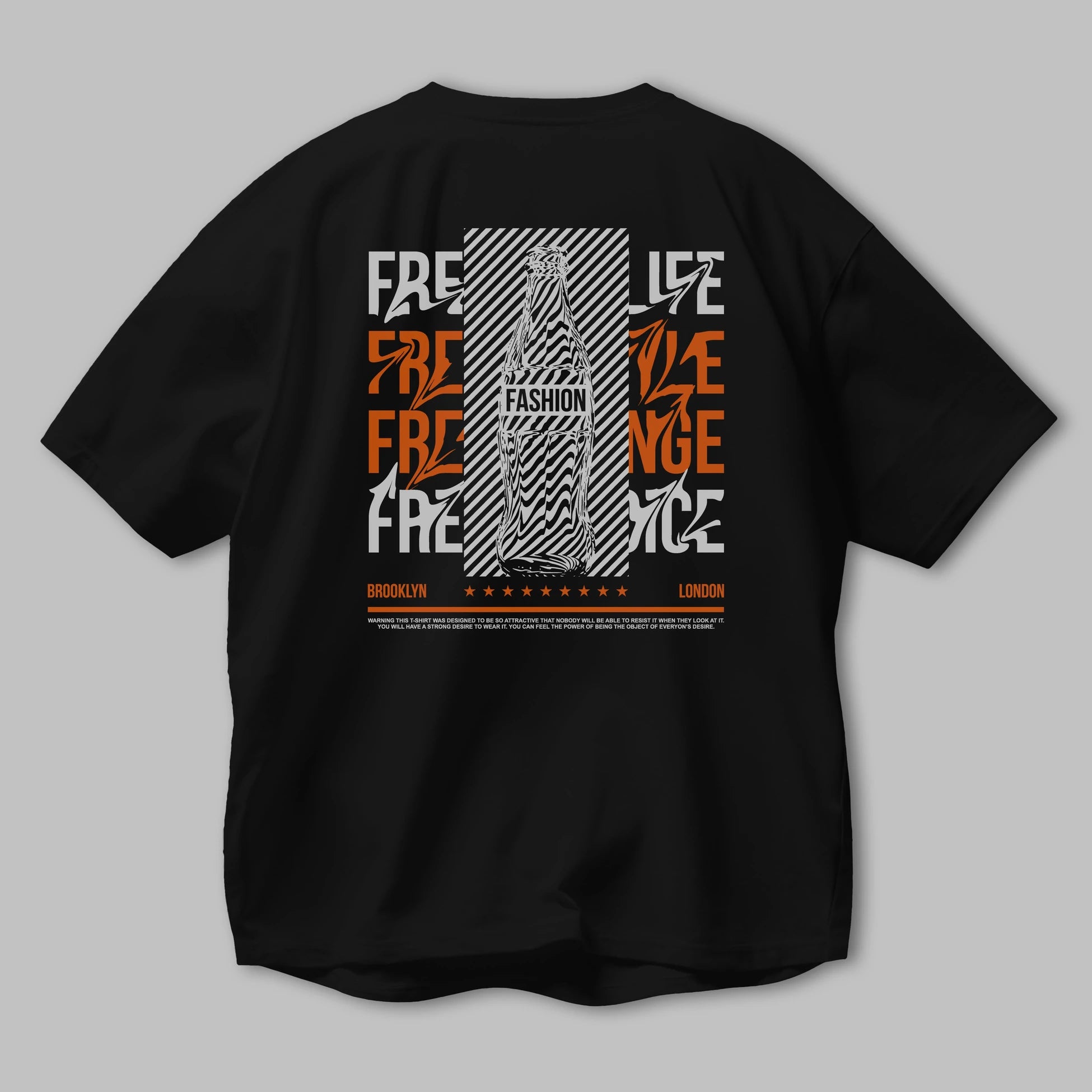 Freedom Life Arka Baskılı Oversize t-shirt Erkek Kadın Unisex