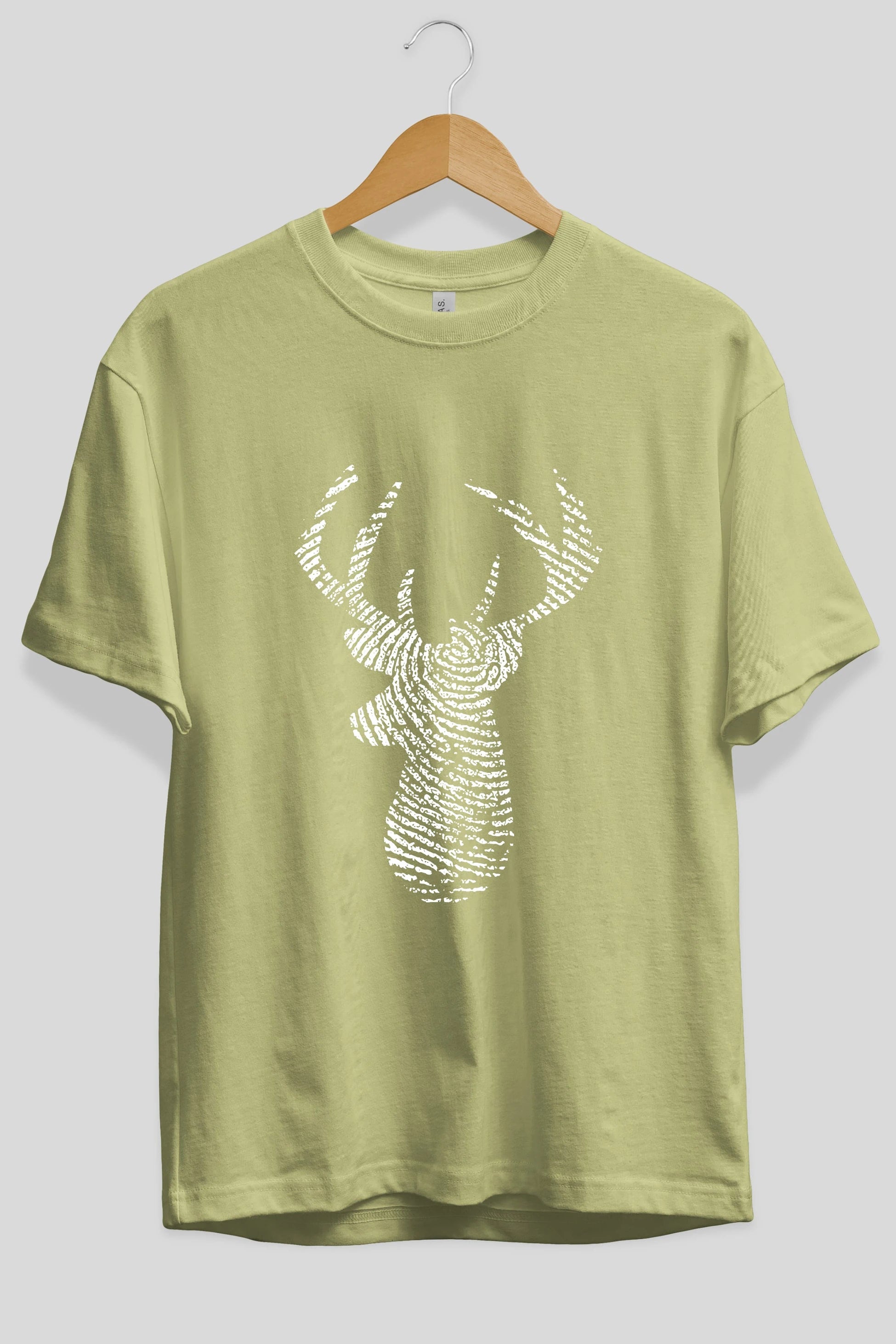 Deer 3 Ön Baskılı Oversize t-shirt %100 pamuk Erkek Kadın Unisex