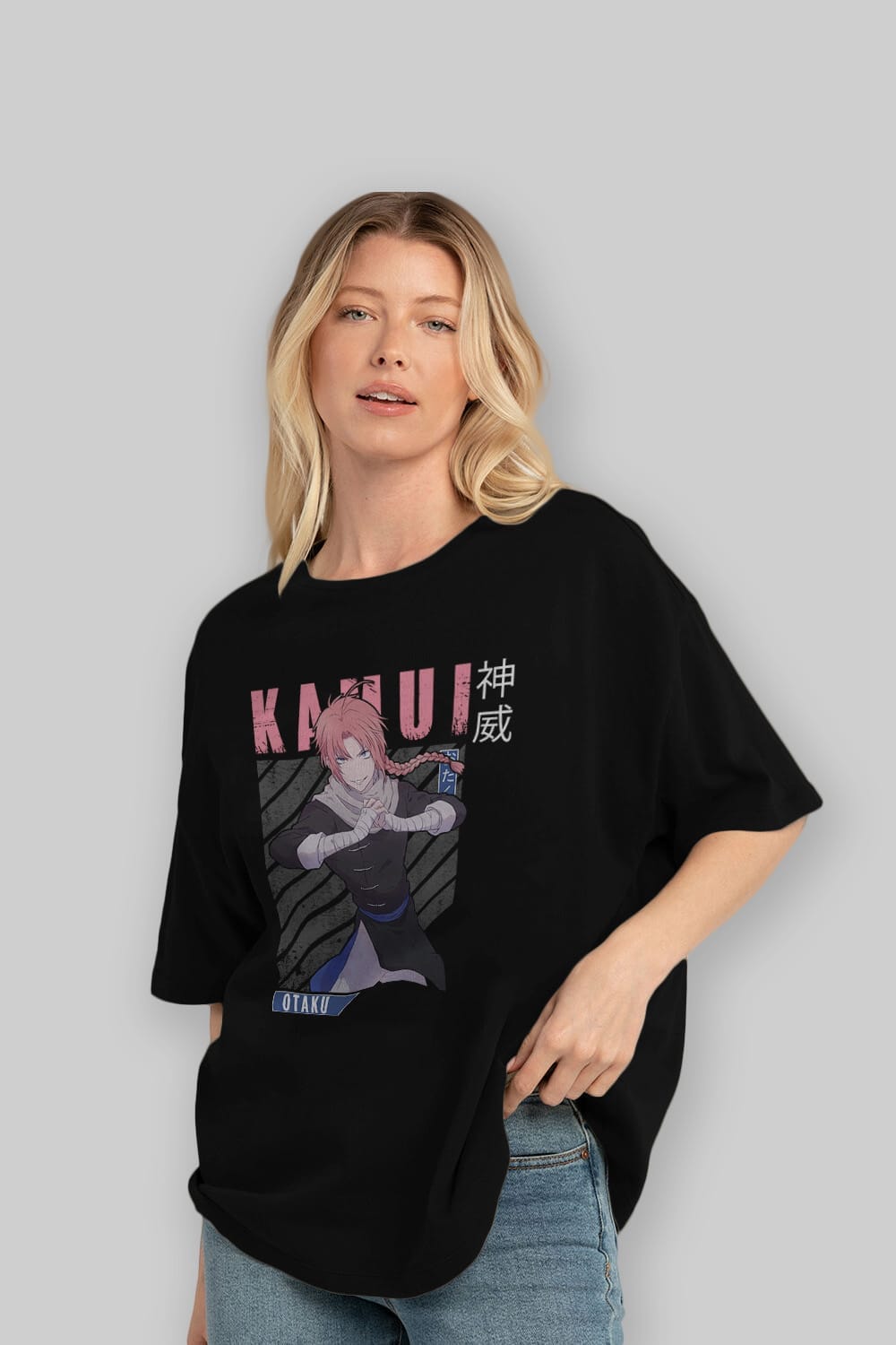 Kamui GINTAMA Anime Ön Baskılı Oversize t-shirt %100 pamuk Erkek Kadın Unisex