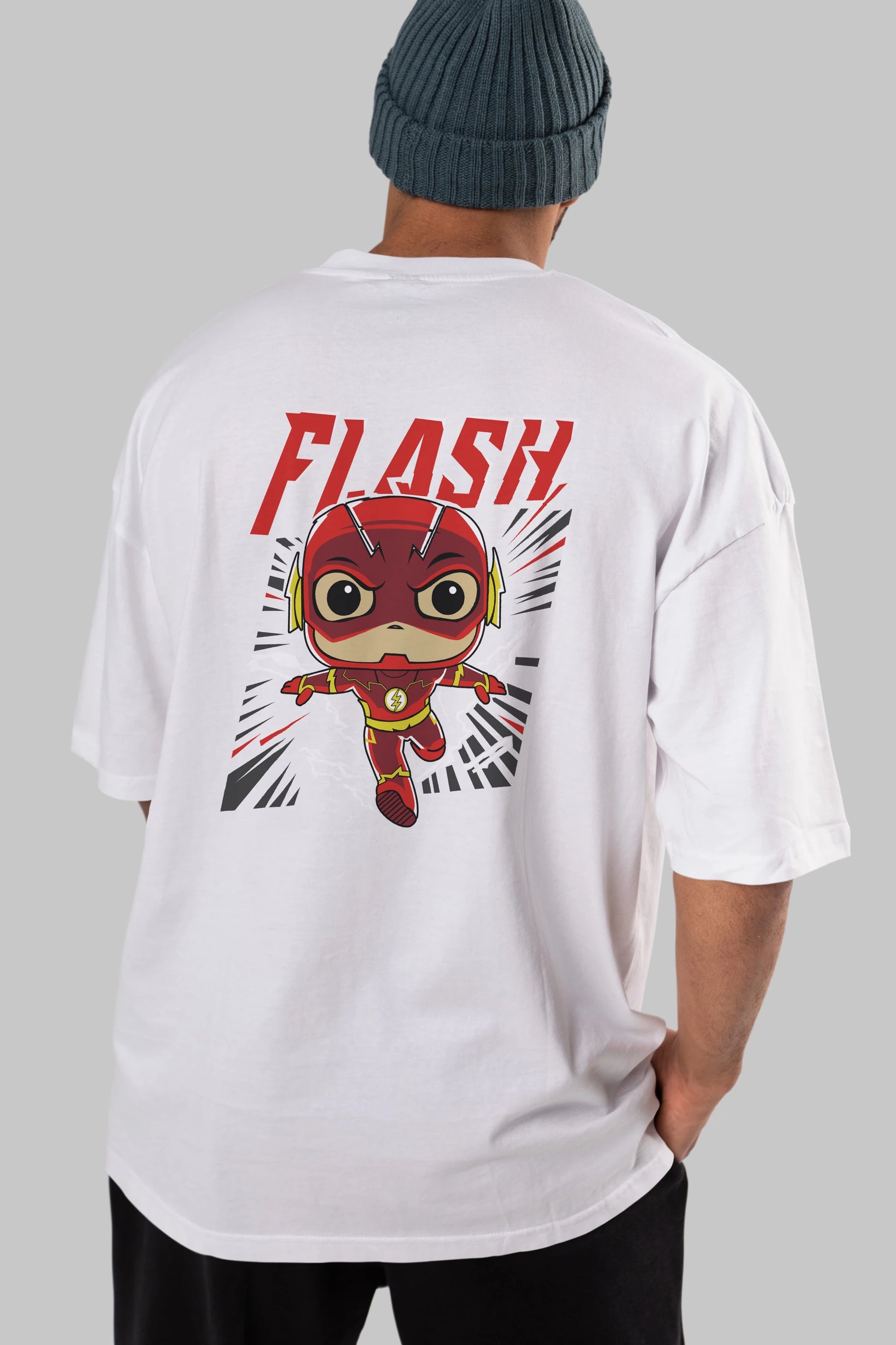 Flash Avengers (4) Arka Baskılı Oversize t-shirt Erkek Kadın Unisex %100 Pamuk Bisiklet Yaka tişort