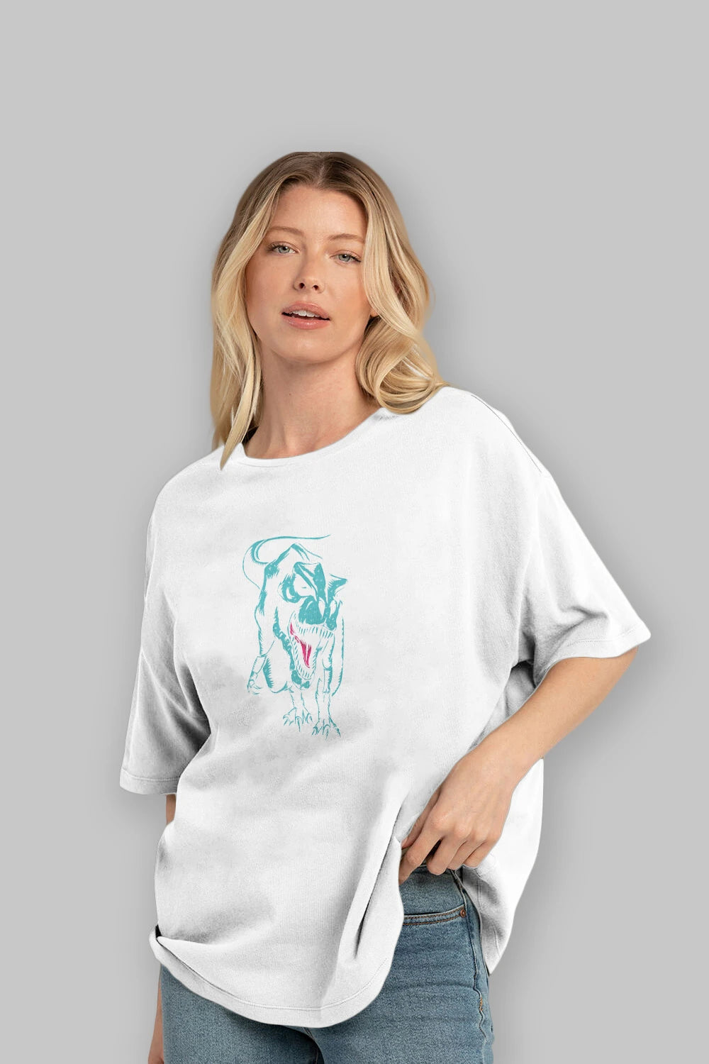 Jurassic Park (1) Ön Baskılı Oversize t-shirt Erkek Kadın Unisex %100 Pamuk Bisiklet Yaka tişort