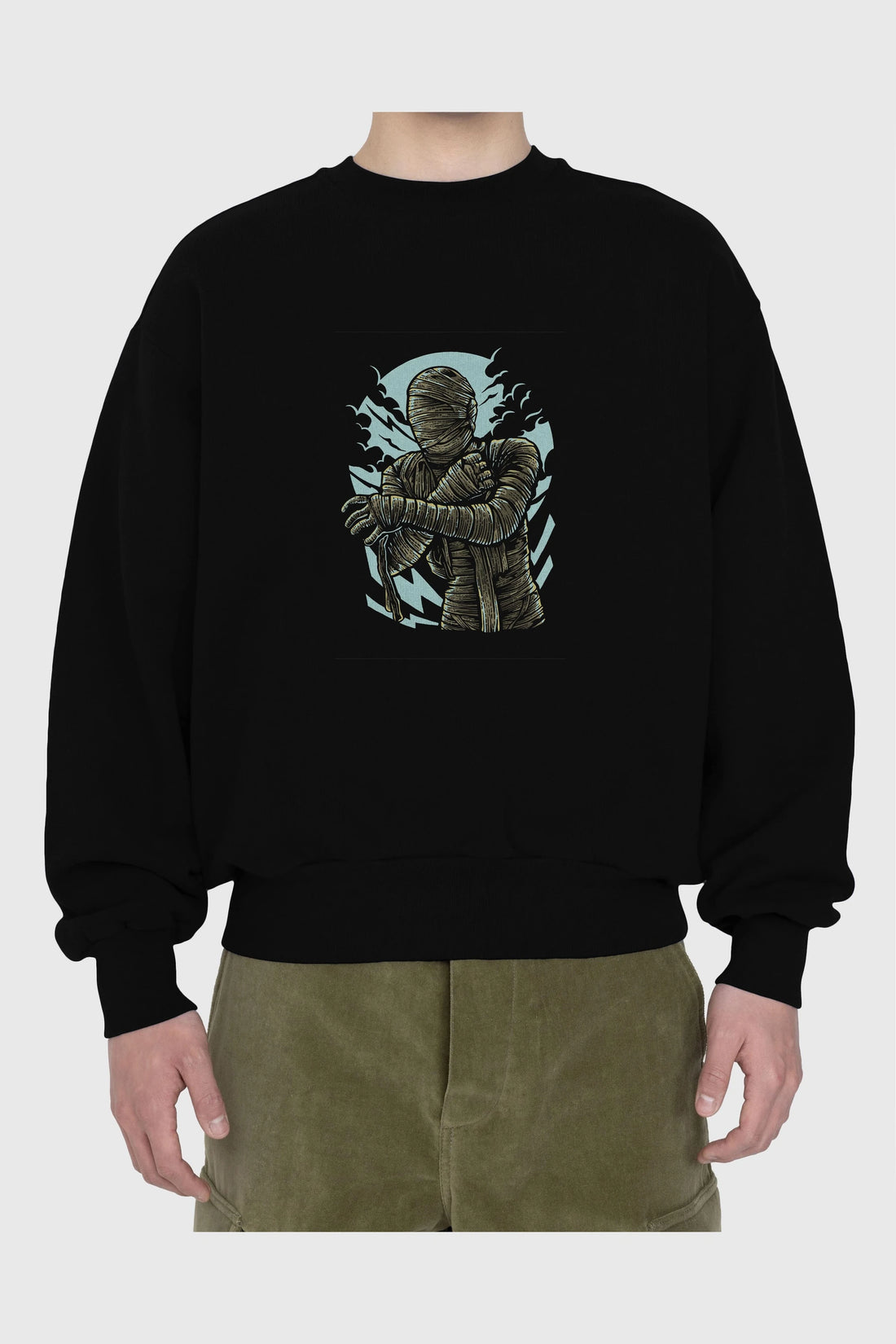 The Mummy Ön Baskılı Oversize Sweatshirt Erkek Kadın Unisex