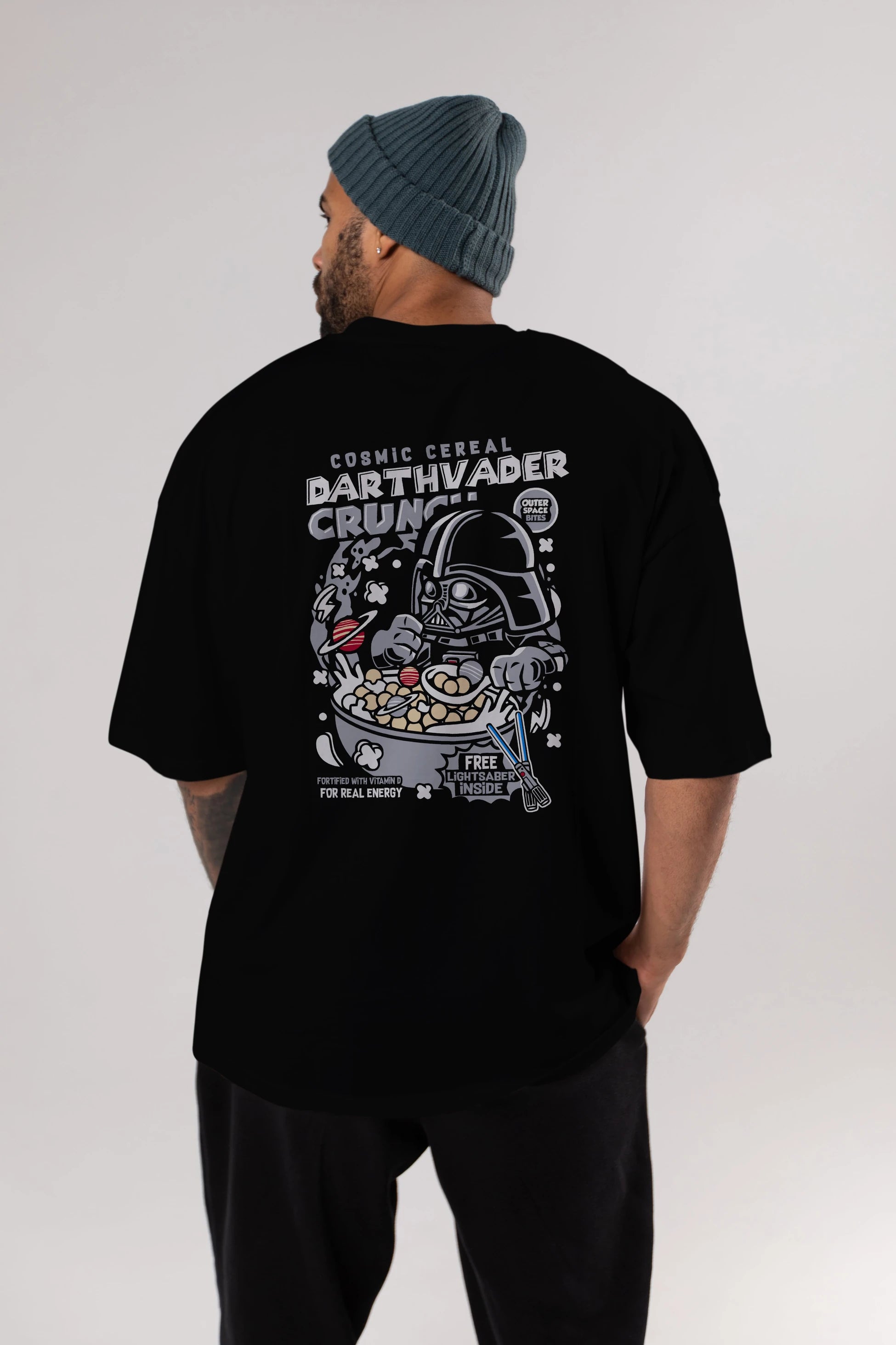Darth Vader (2) Arka Baskılı Oversize t-shirt Erkek Kadın Unisex %100 Pamuk Bisiklet Yaka tişort