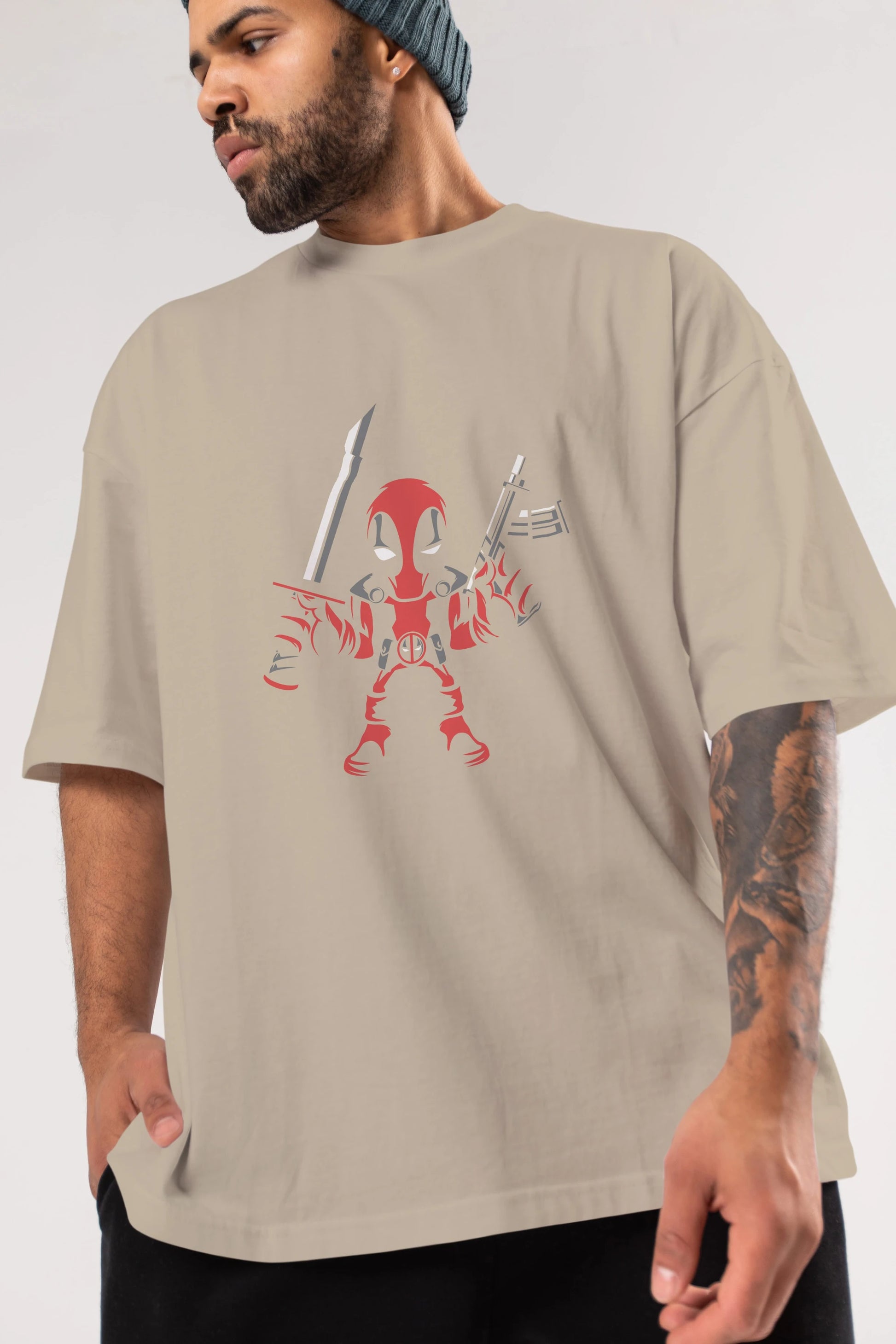 Deadpool (11) Ön Baskılı Oversize t-shirt Erkek Kadın Unisex %100 Pamuk Bisiklet Yaka tişort