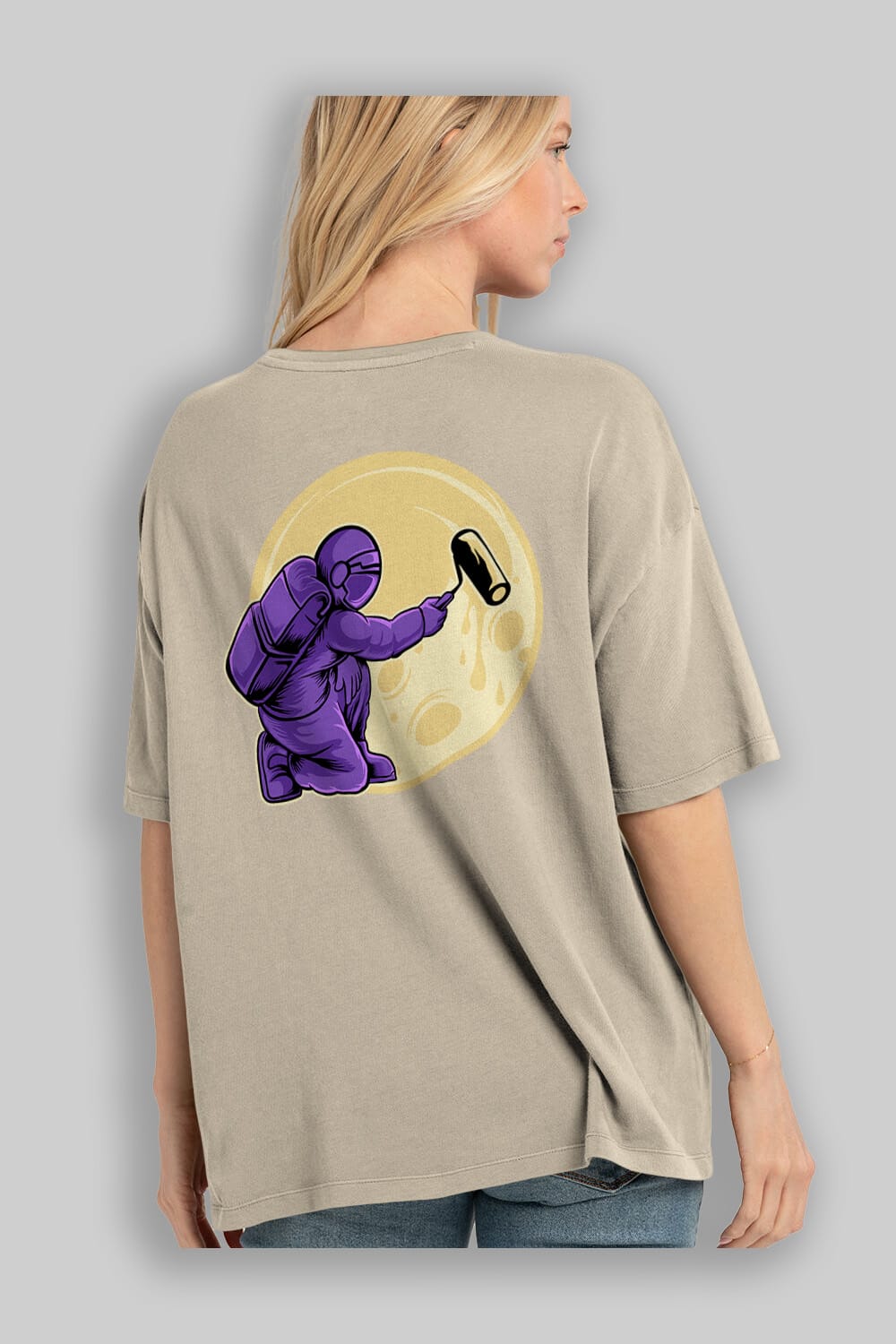 Astropaint Arka Baskılı Oversize t-shirt Erkek Kadın Unisex