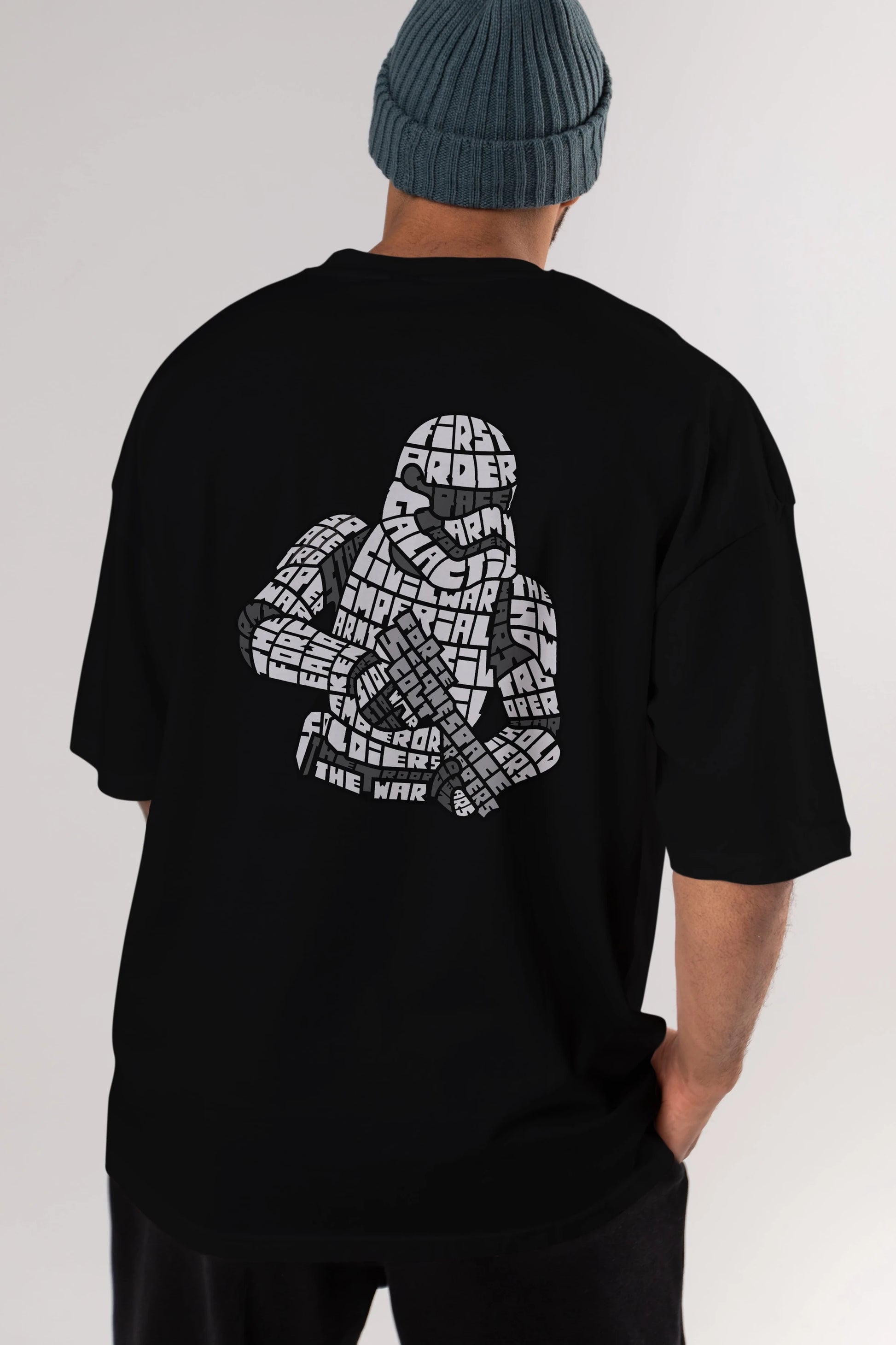 First Order Arka Baskılı Oversize t-shirt %100 pamuk Erkek Kadın Unisex