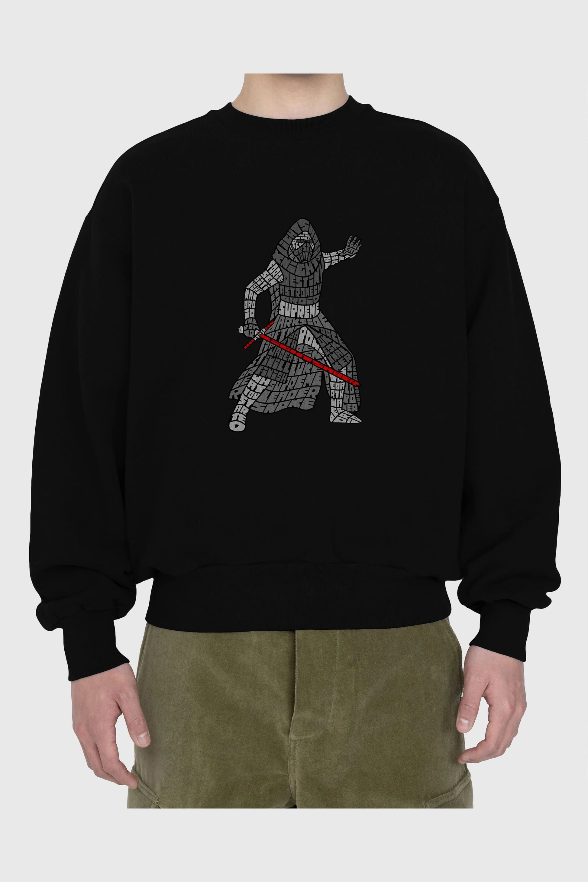 Kylo Ön Baskılı Oversize Sweatshirt Erkek Kadın Unisex