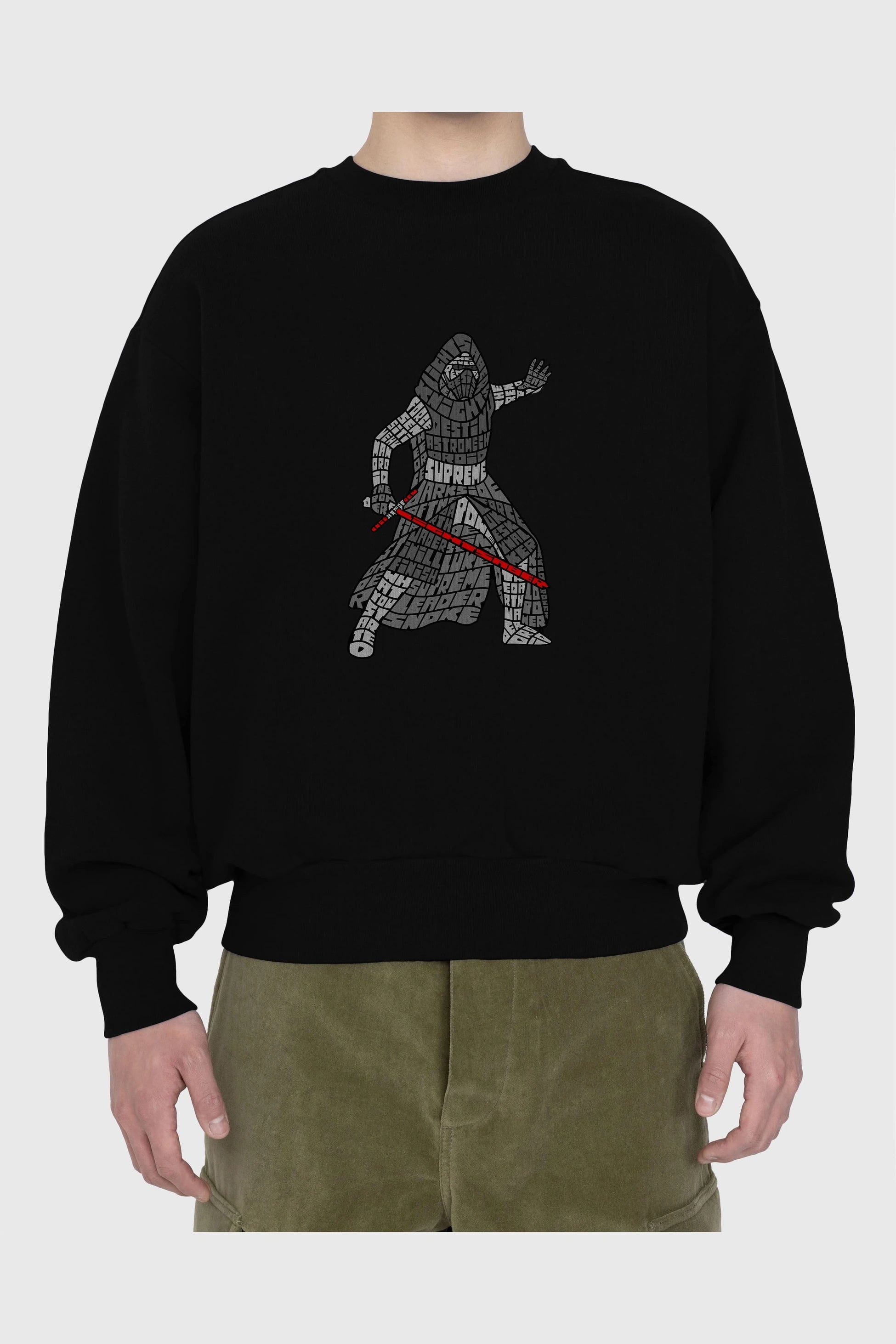 Kylo Ön Baskılı Oversize Sweatshirt Erkek Kadın Unisex