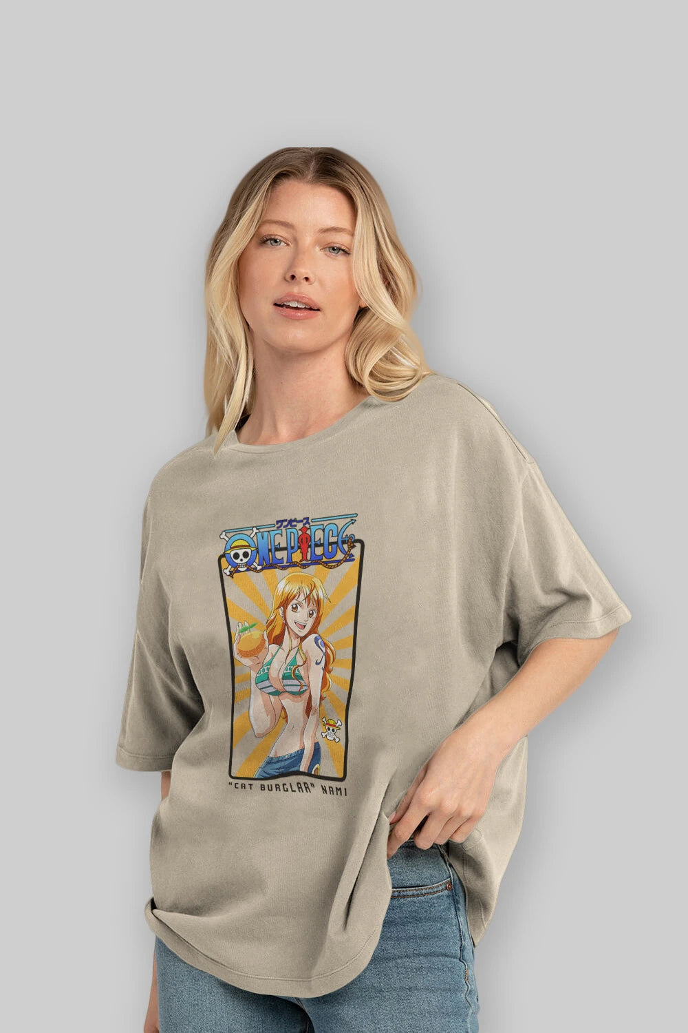 Nami Anime Ön Baskılı Oversize t-shirt Erkek Kadın Unisex