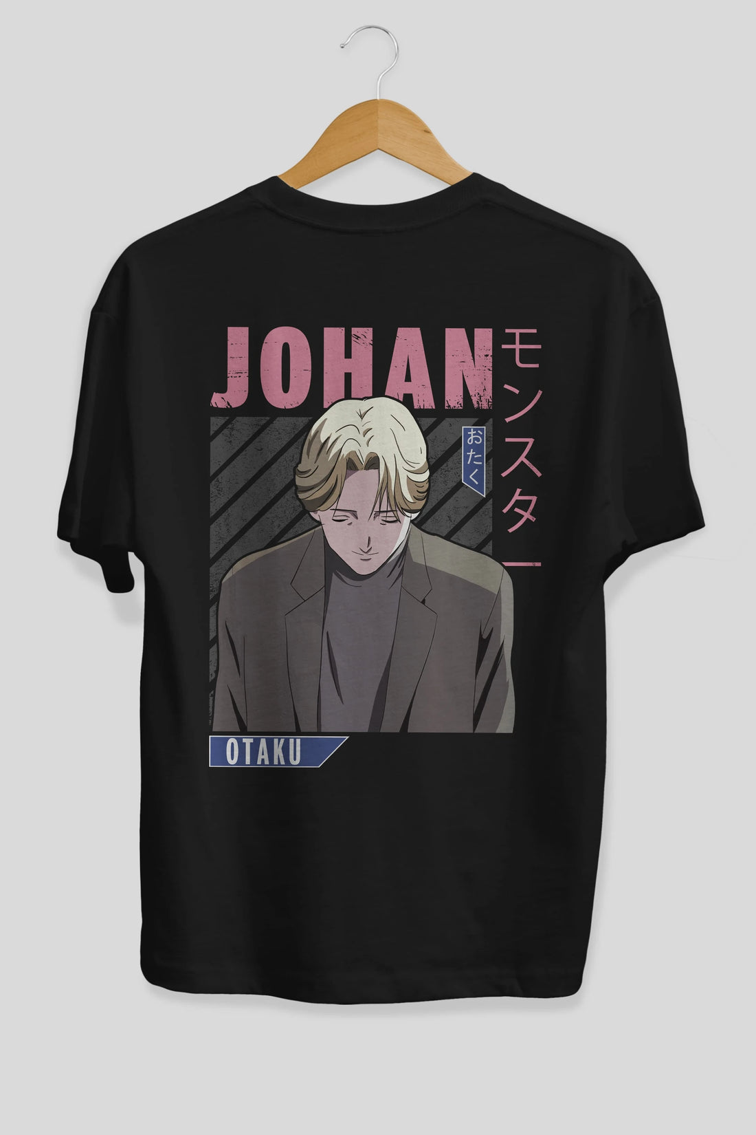 Johan Liebert MONSTER Anime Arka Baskılı Oversize t-shirt Erkek Kadın Unisex