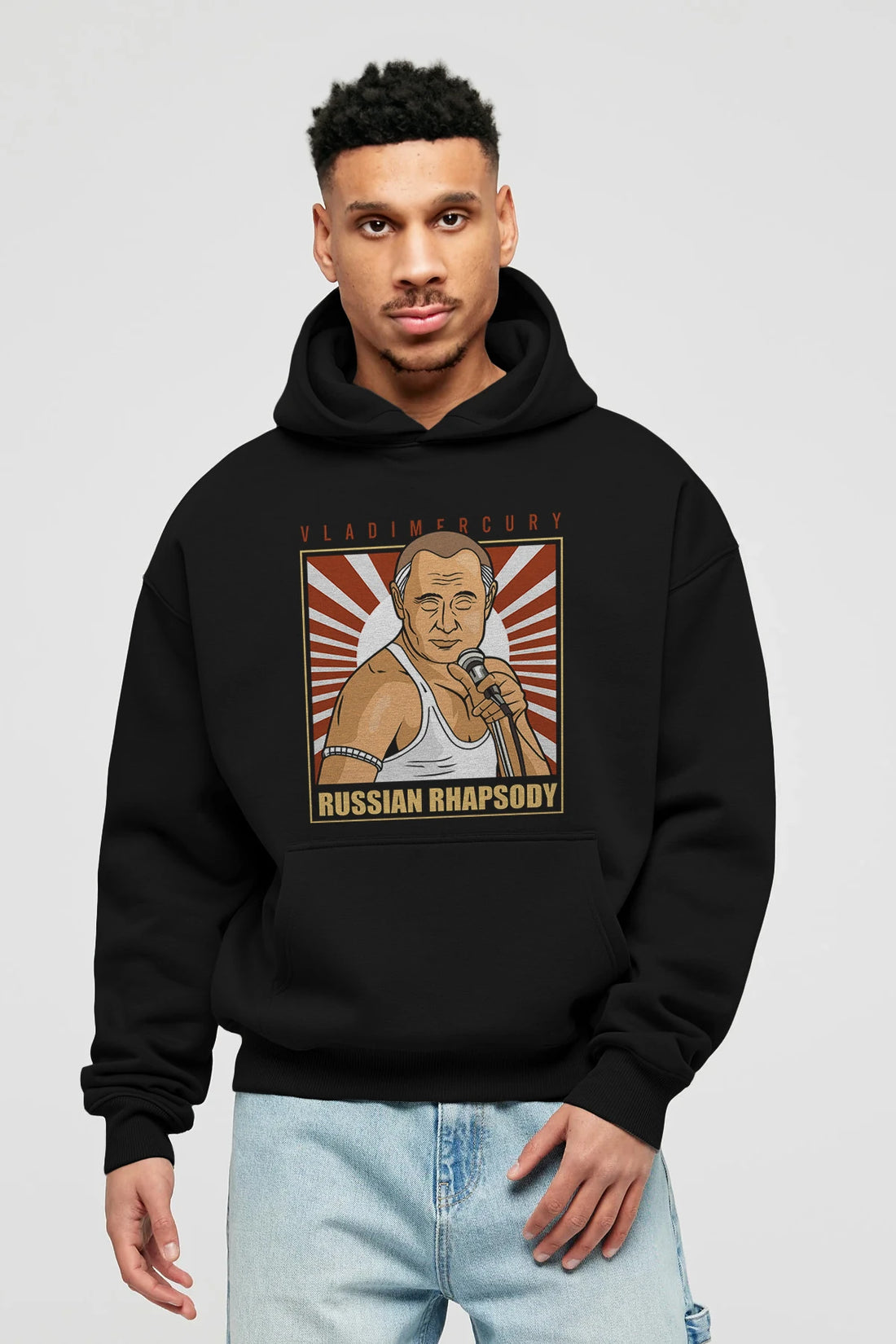 Freddy Puttin Ön Baskılı Hoodie Oversize Kapüşonlu Sweatshirt Erkek Kadın Unisex