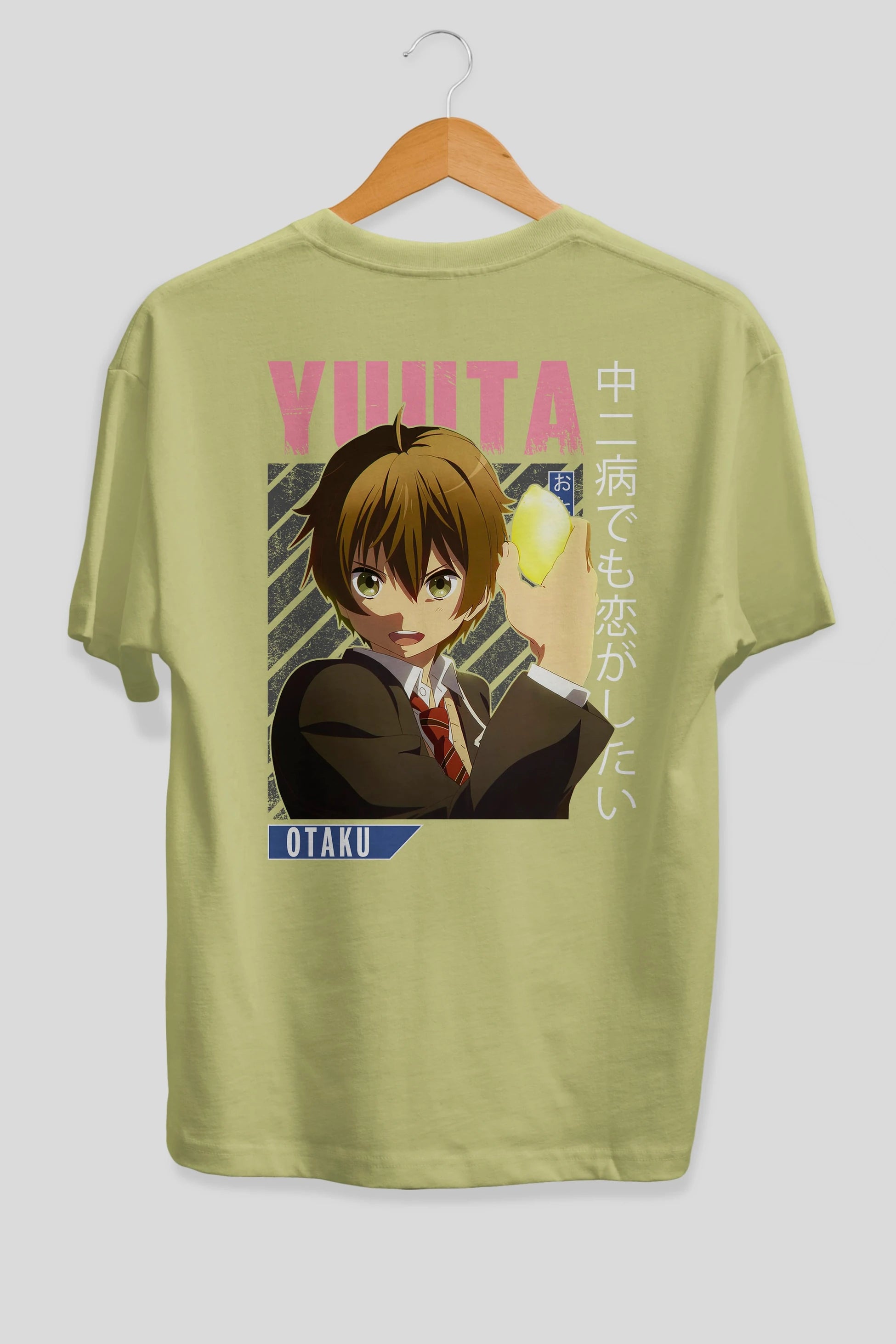 Yuuta Togashi 2 Anime Arka Baskılı Oversize t-shirt Erkek Kadın Unisex