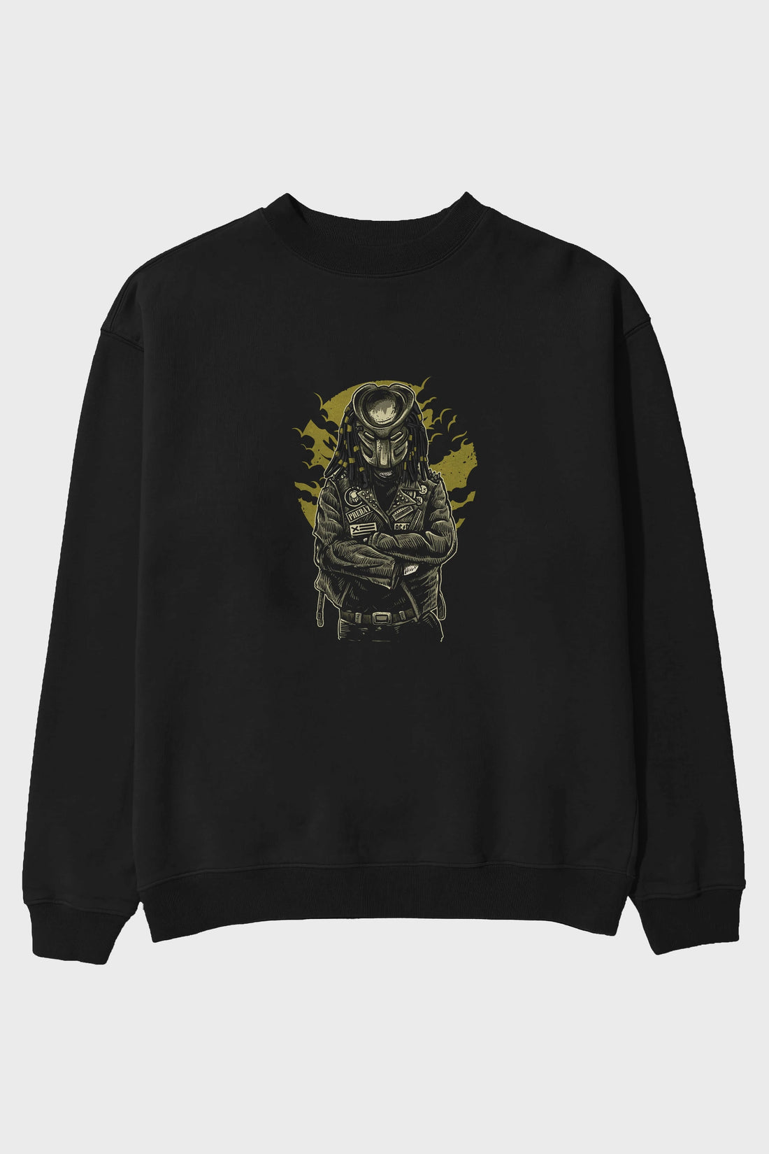 Predator Ön Baskılı Oversize Sweatshirt Erkek Kadın Unisex
