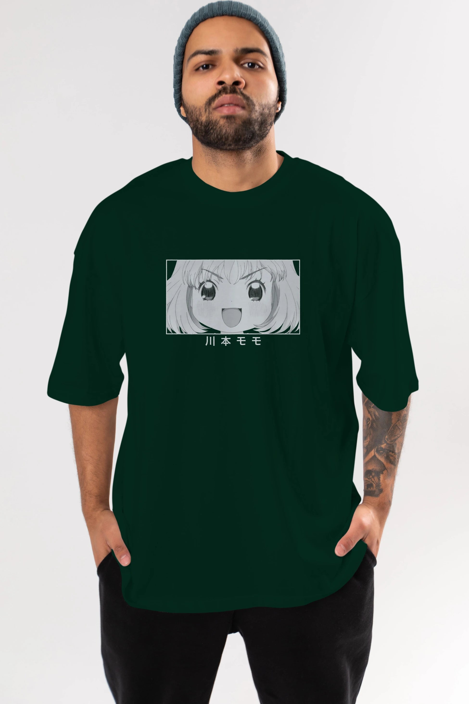 Momo Kawamoto 1 Anime Ön Baskılı Oversize t-shirt %100 pamuk Erkek Kadın Unisex