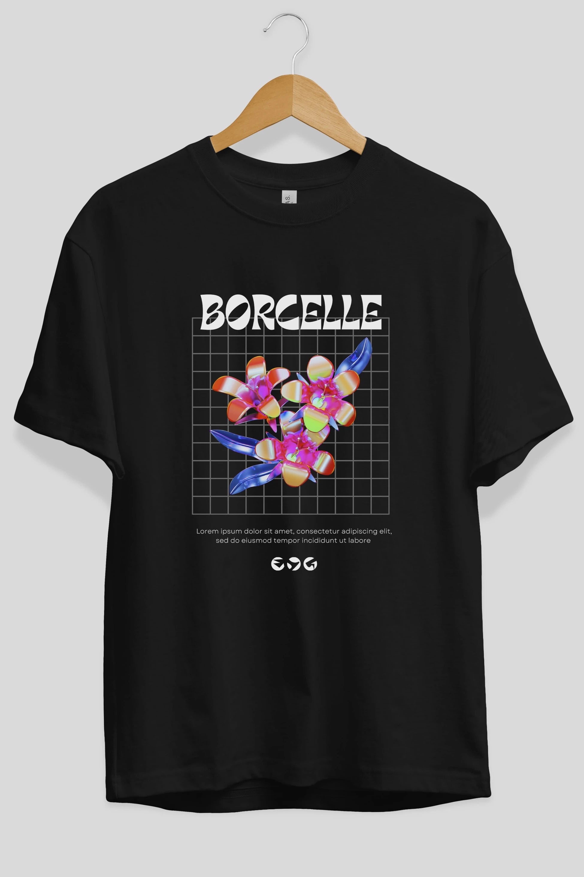 Borcelle Streetwear Ön Baskılı Oversize t-shirt Erkek Kadın Unisex