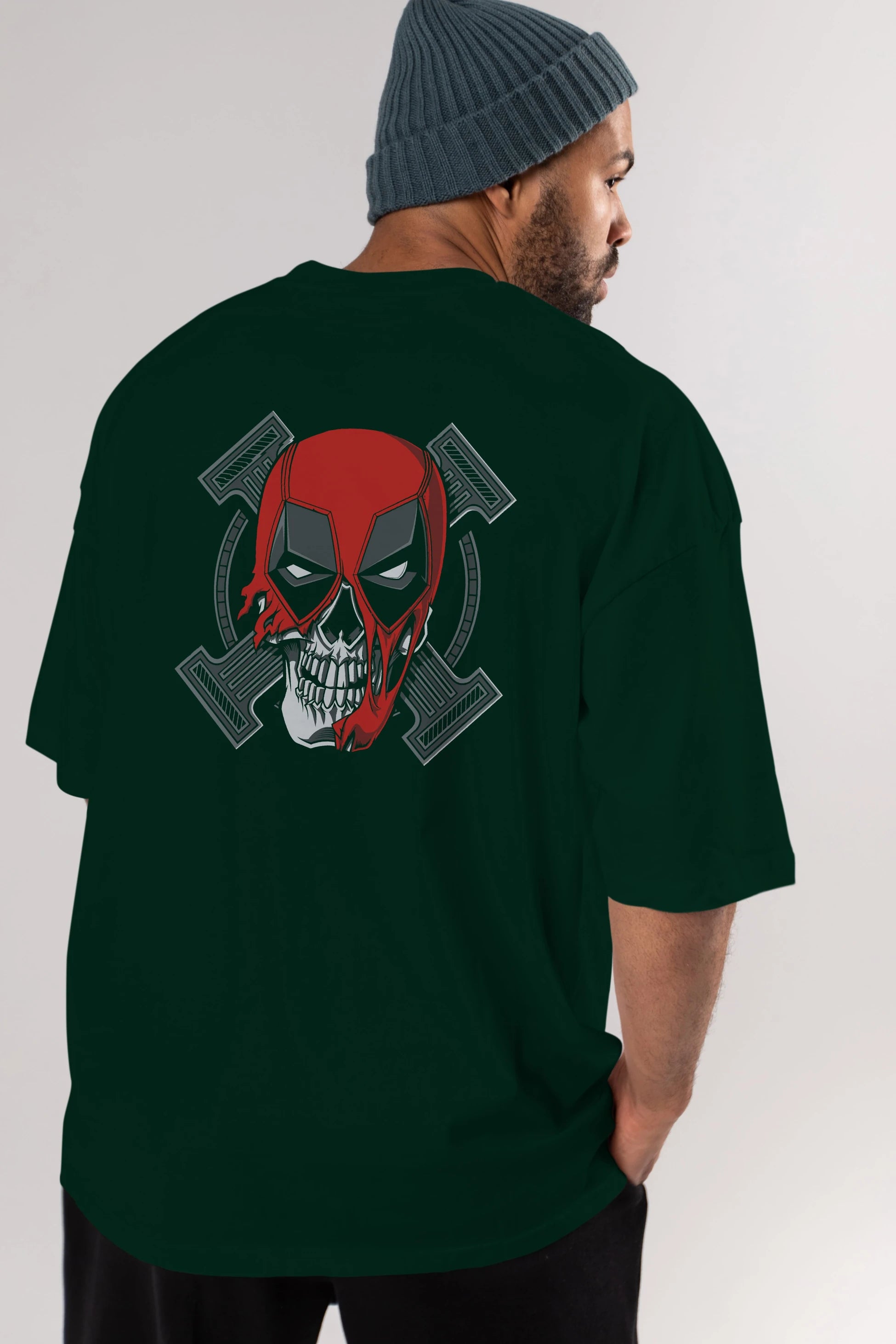 Deadpool (7) Arka Baskılı Oversize t-shirt Erkek Kadın Unisex %100 Pamuk Bisiklet Yaka tişort
