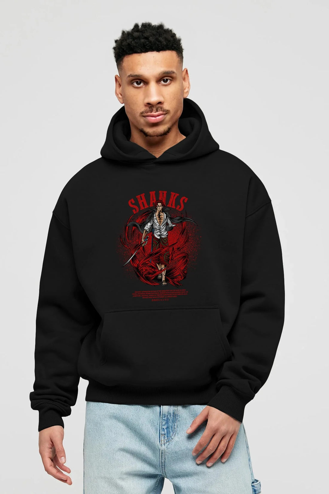 Shanks Anime Ön Baskılı Hoodie Oversize Kapüşonlu Sweatshirt Erkek Kadın Unisex