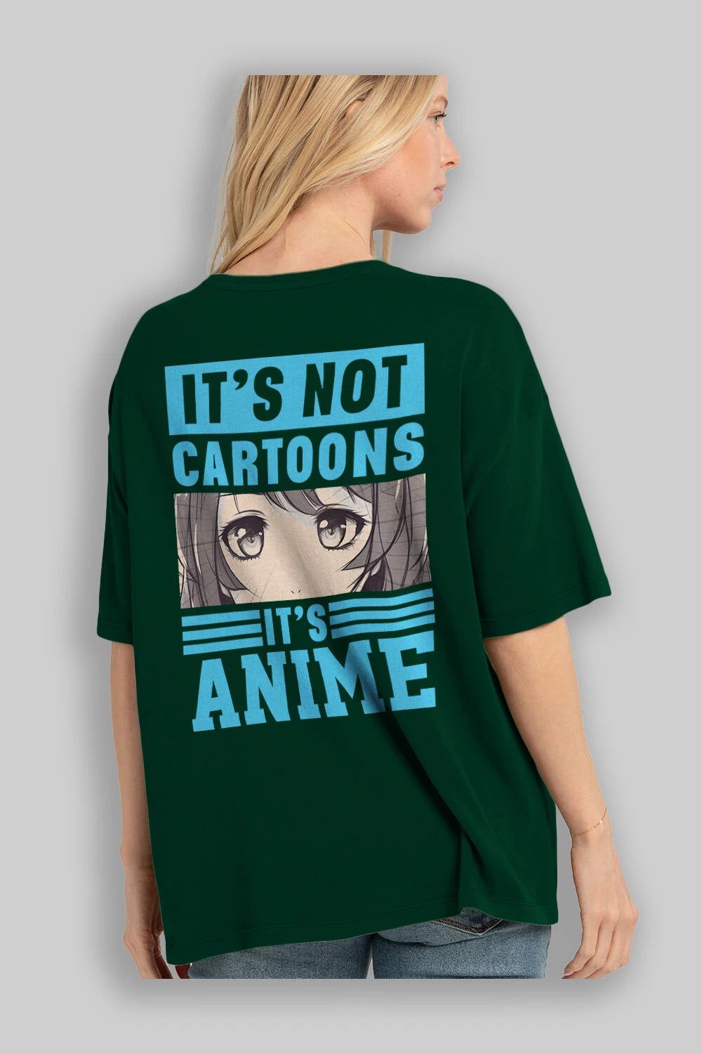 Its Anime Anime Arka Baskılı Oversize t-shirt Erkek Kadın Unisex %100 pamuk tişort