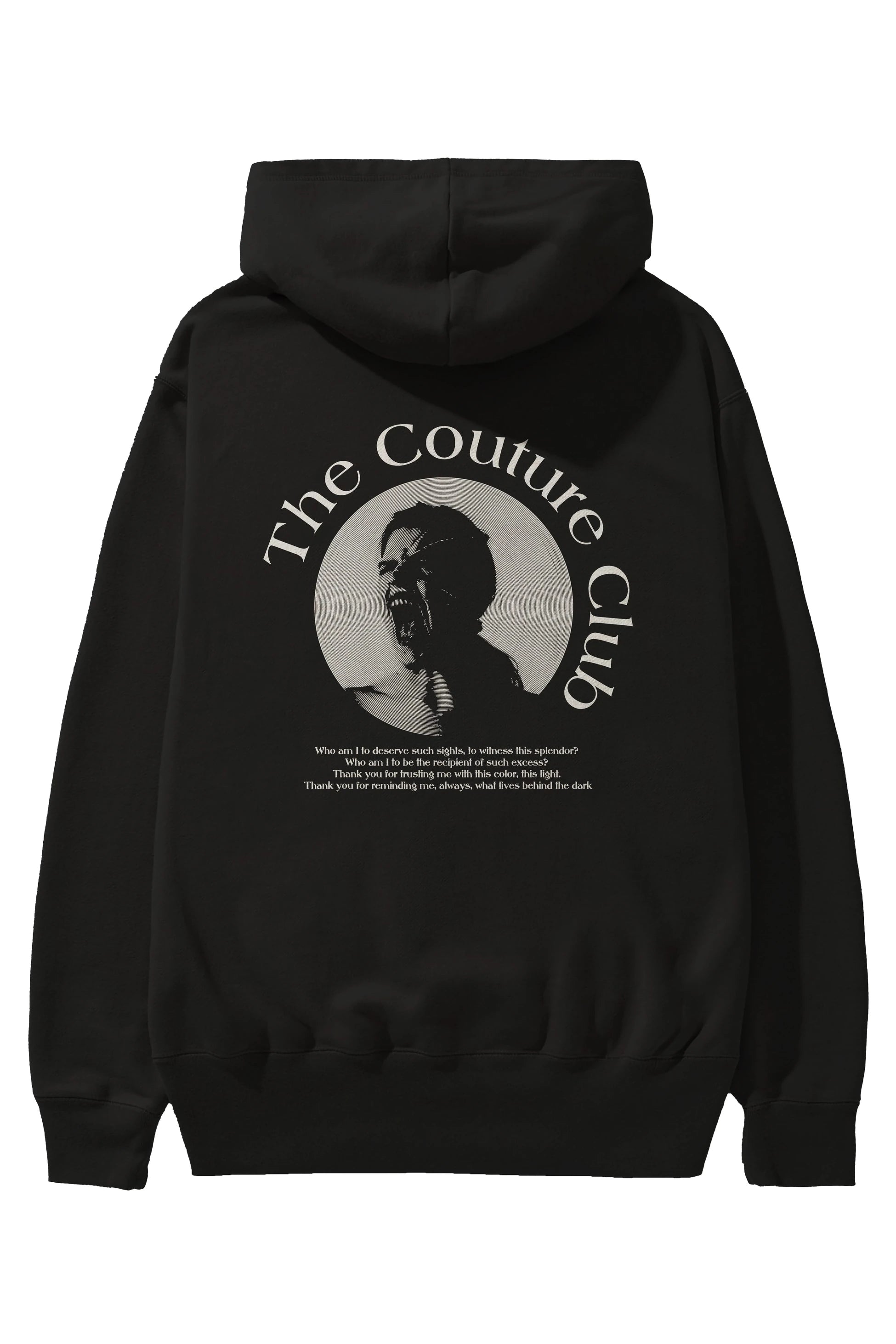 The Couture Club Arka Baskılı Hoodie Oversize Kapüşonlu Sweatshirt Erkek Kadın Unisex