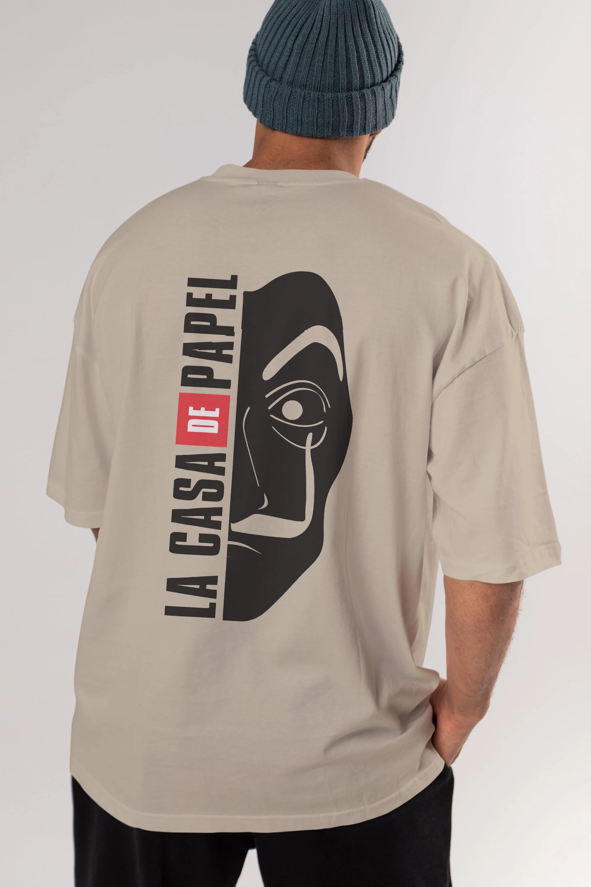 La Casa De Papel (3) Arka Baskılı Oversize t-shirt Erkek Kadın Unisex %100 Pamuk Bisiklet Yaka tişort