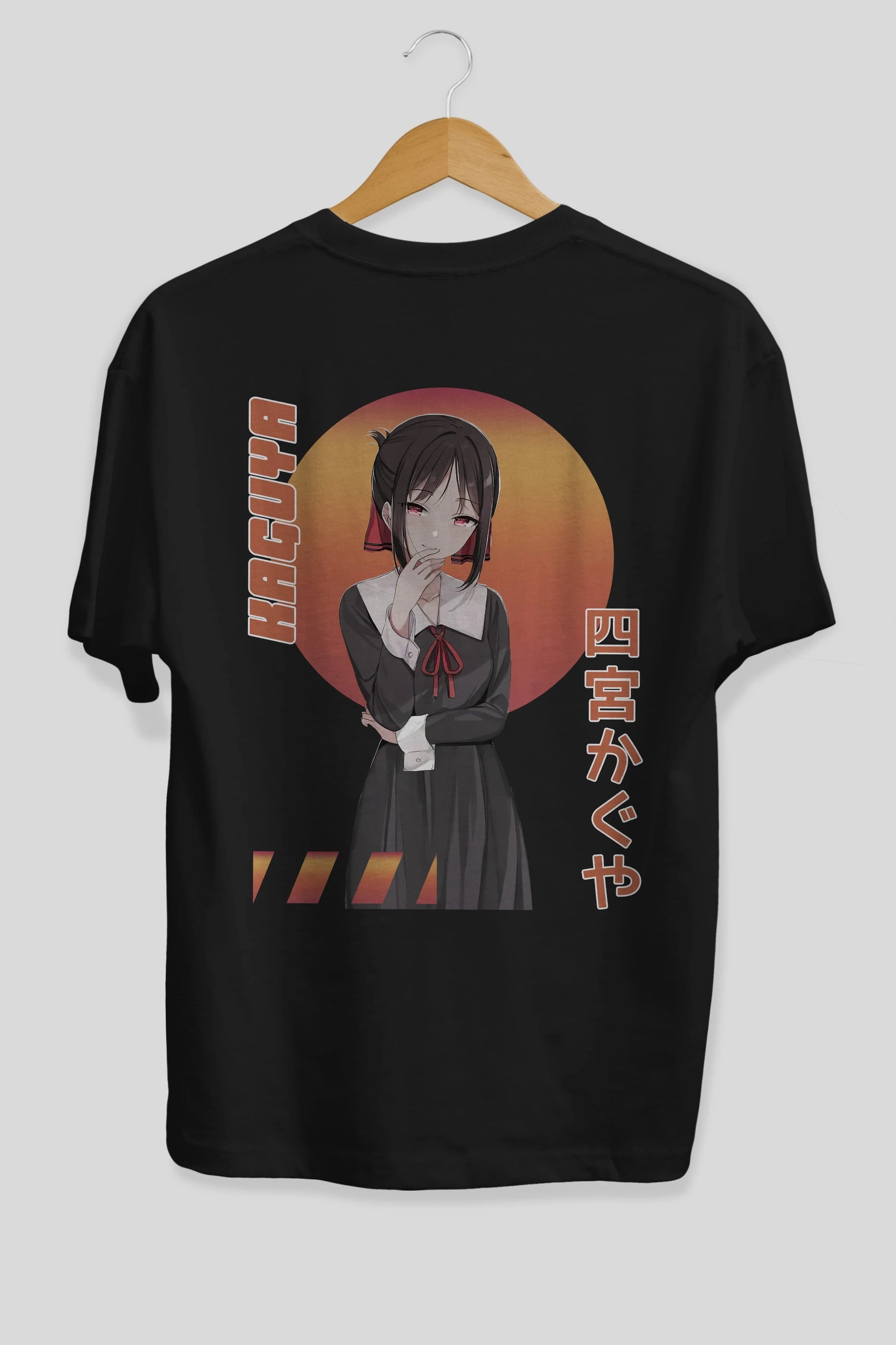 Kaguya Shinomiya 5 Anime Arka Baskılı Oversize t-shirt Erkek Kadın Unisex