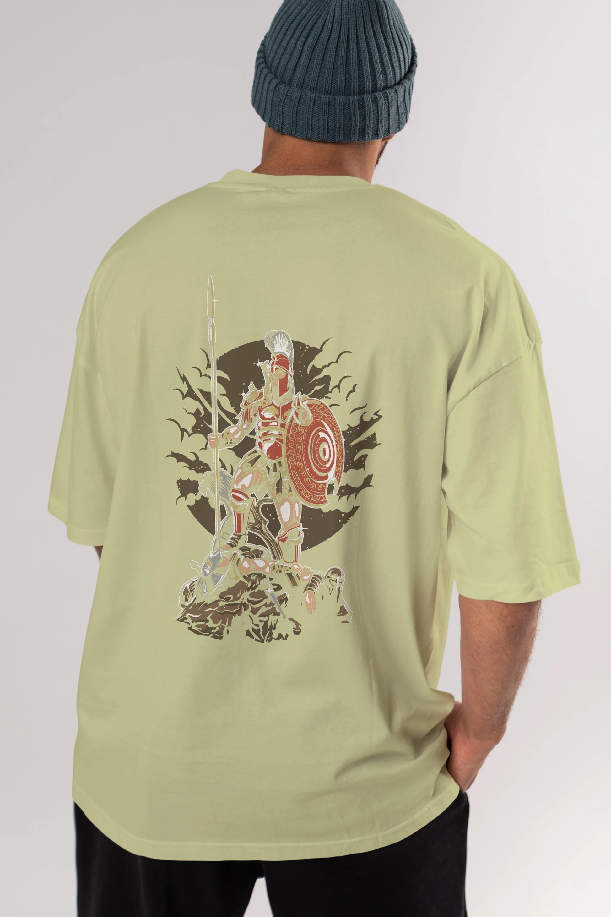 Sparta Arka Baskılı Oversize t-shirt Erkek Kadın Unisex %100 Pamuk