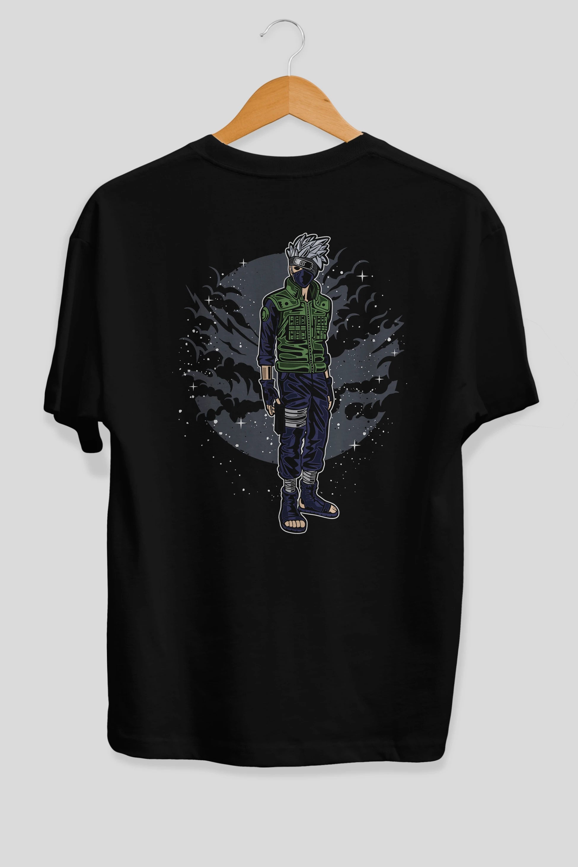 SHINOBI Arka Baskılı Oversize t-shirt Erkek Kadın Unisex %100 Pamuk