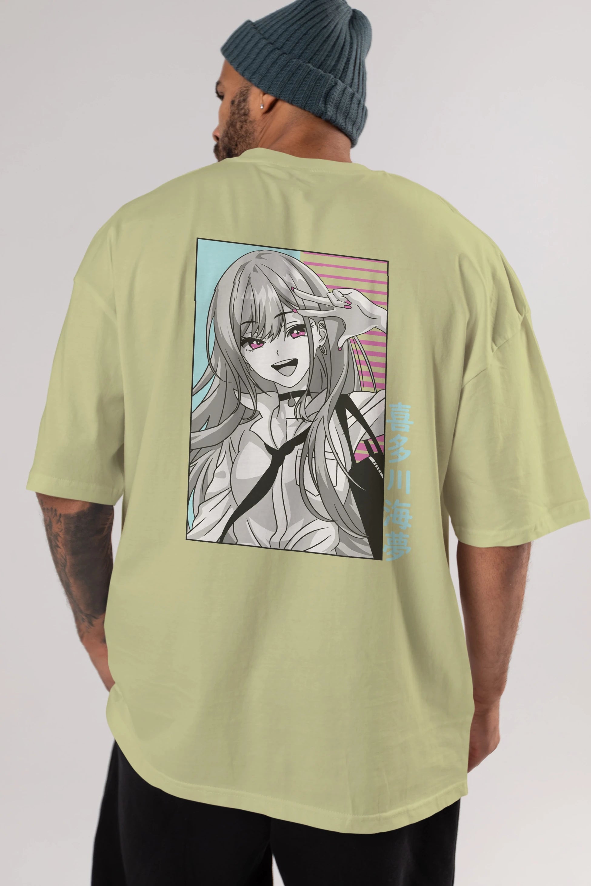 Marin Kitagawa 1 Anime Arka Baskılı Oversize t-shirt Erkek Kadın Unisex