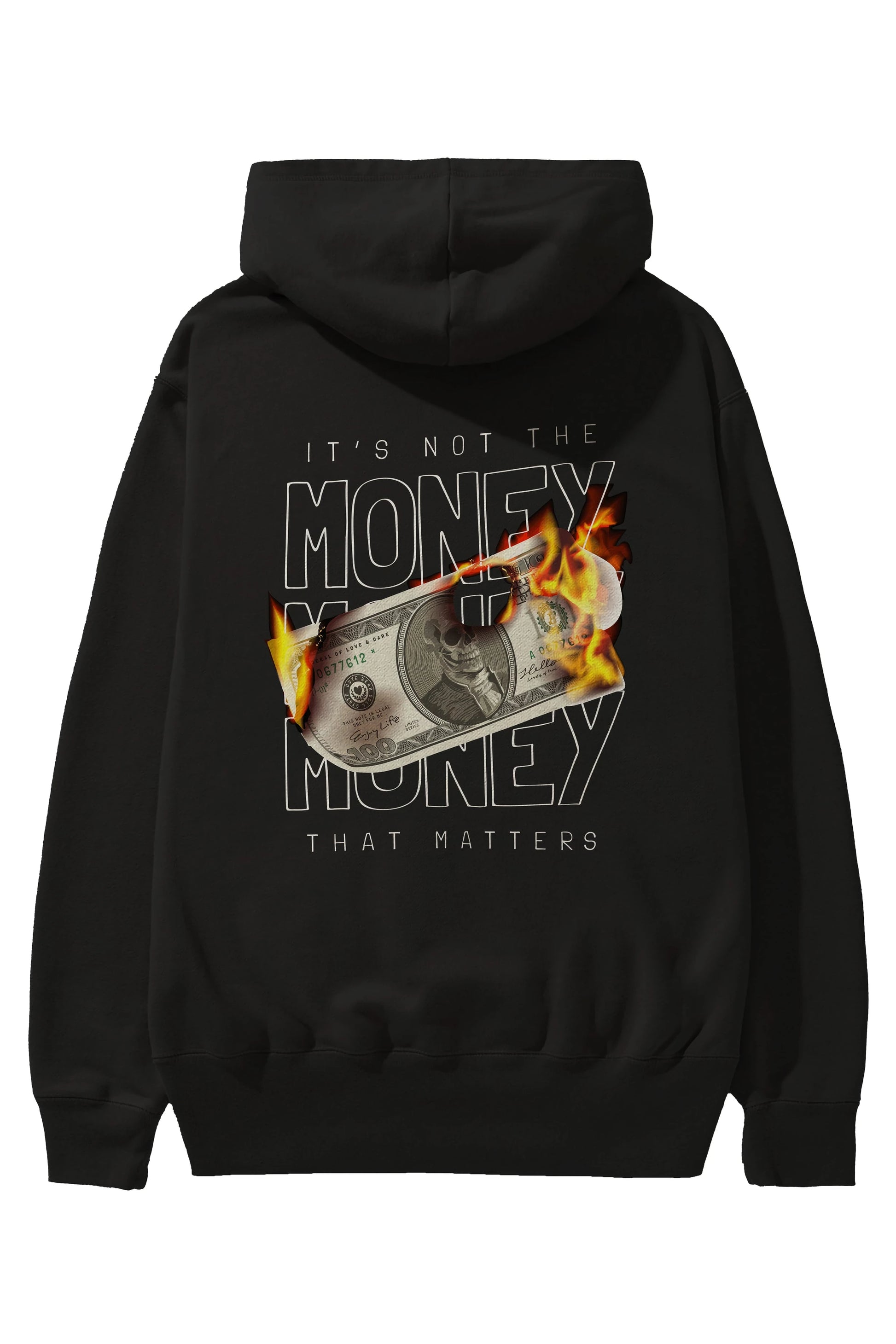 Teddy Bear Its Not The Money Arka Baskılı Hoodie Oversize Kapüşonlu Sweatshirt Erkek Kadın Unisex