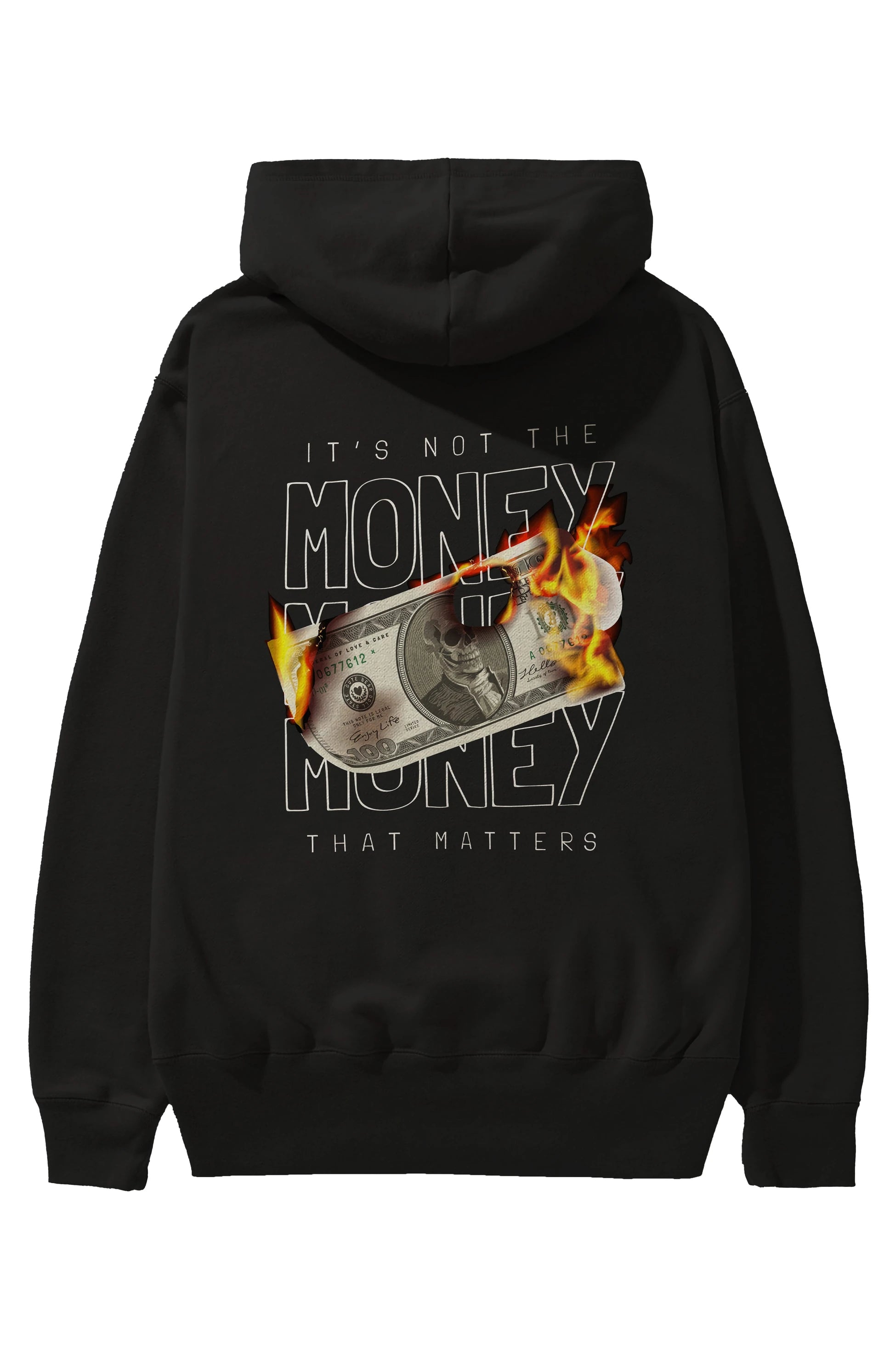 Teddy Bear Its Not The Money Arka Baskılı Hoodie Oversize Kapüşonlu Sweatshirt Erkek Kadın Unisex