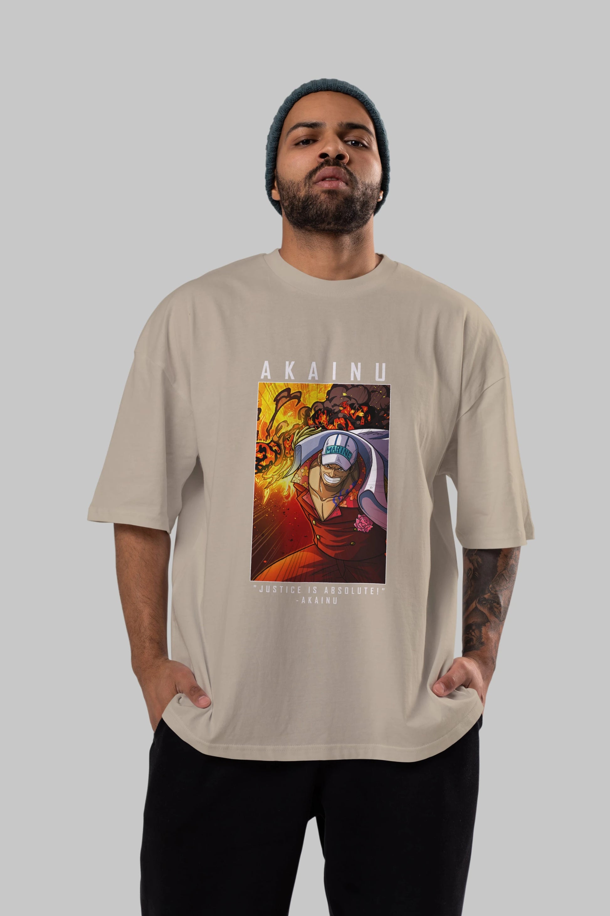 Sakazuki Anime Ön Baskılı Oversize t-shirt Erkek Kadın Unisex