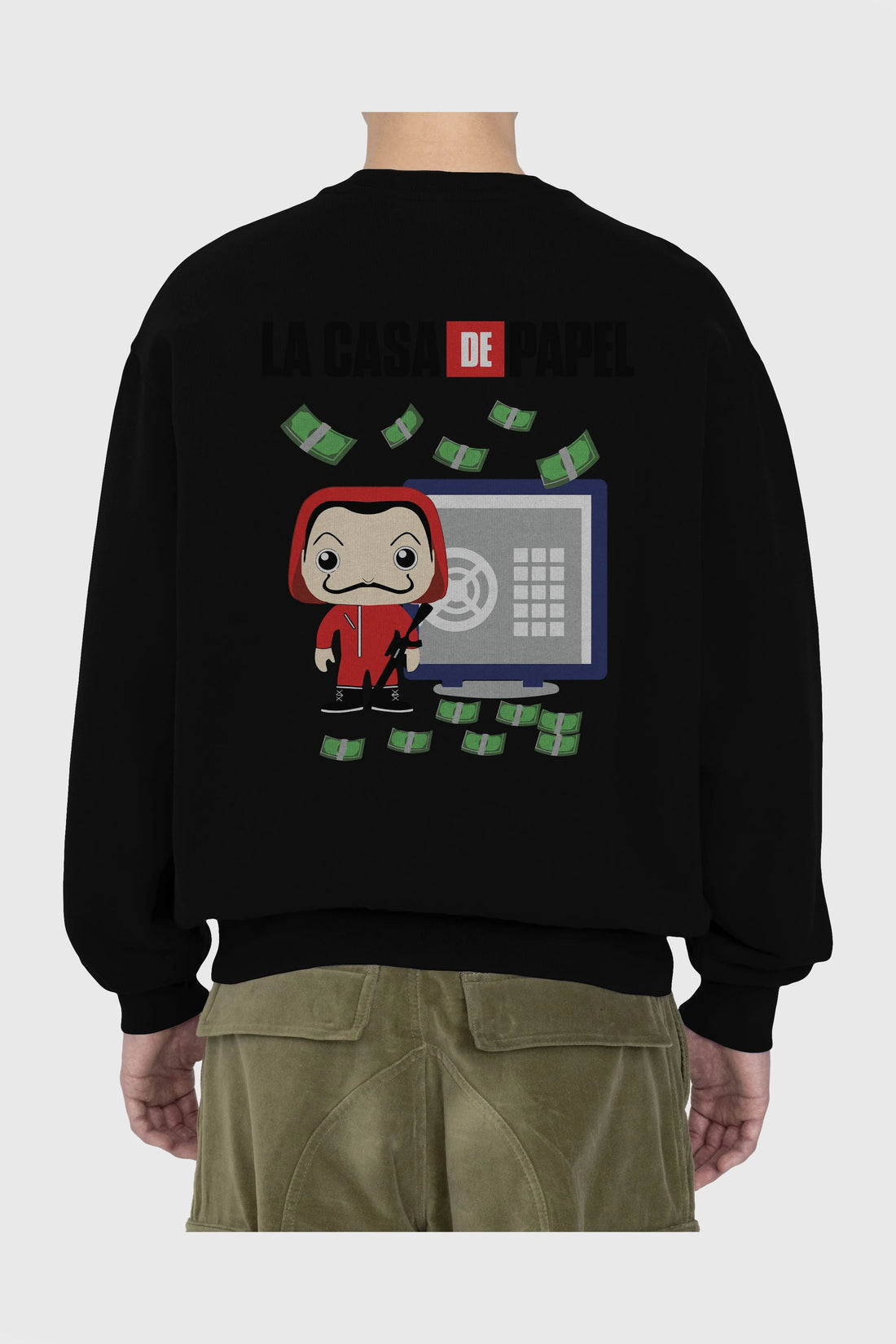 La Casa De Papel (4) Arka Baskılı Oversize Sweatshirt Erkek Kadın Unisex