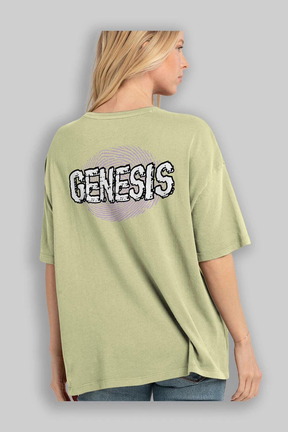 Genesis Arka Baskılı Oversize t-shirt Erkek Kadın Unisex