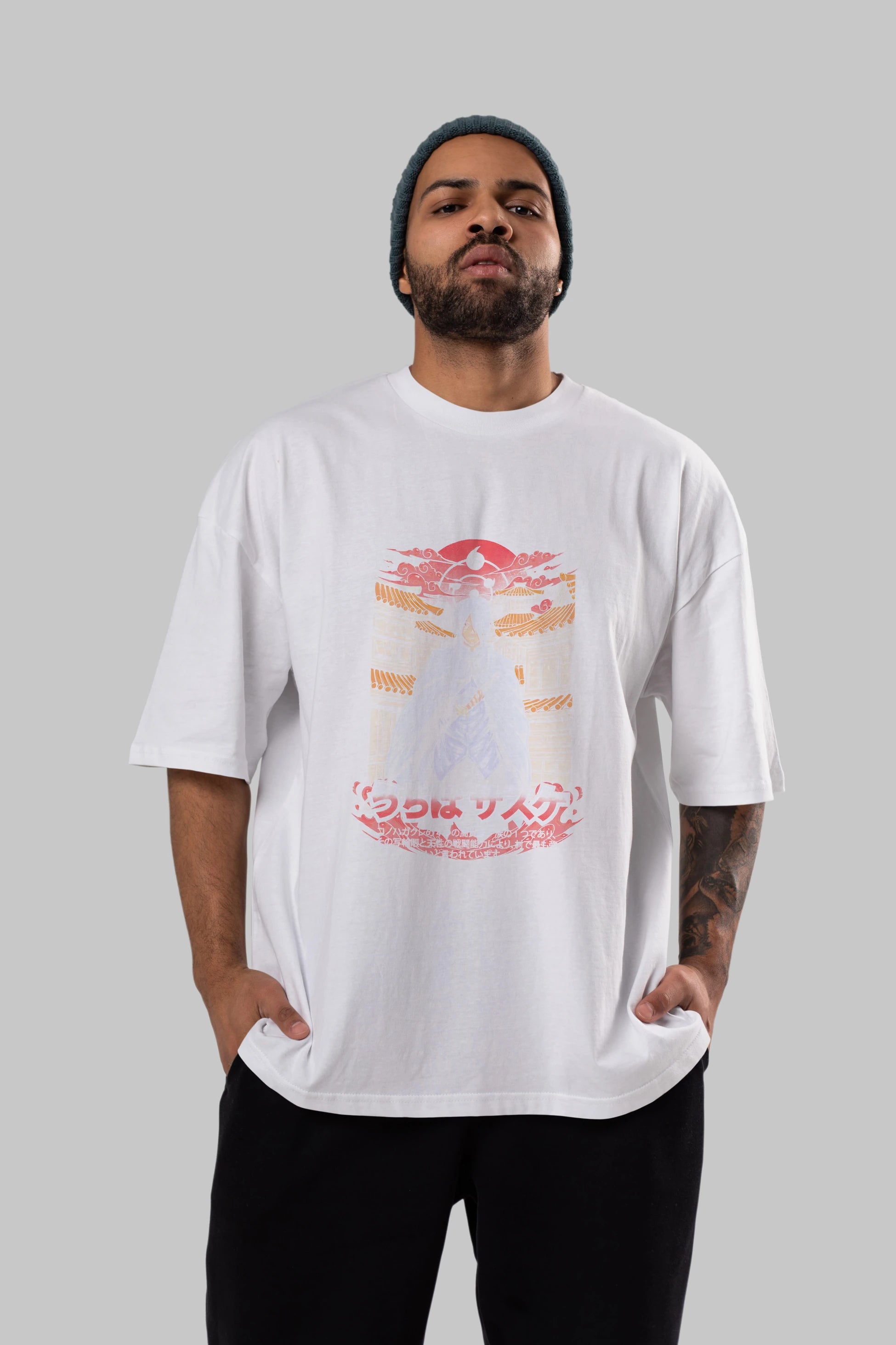 NARUTO SASUKE UCHIHA 1 Anime Ön Baskılı Oversize t-shirt %100 pamuk Erkek Kadın Unisex