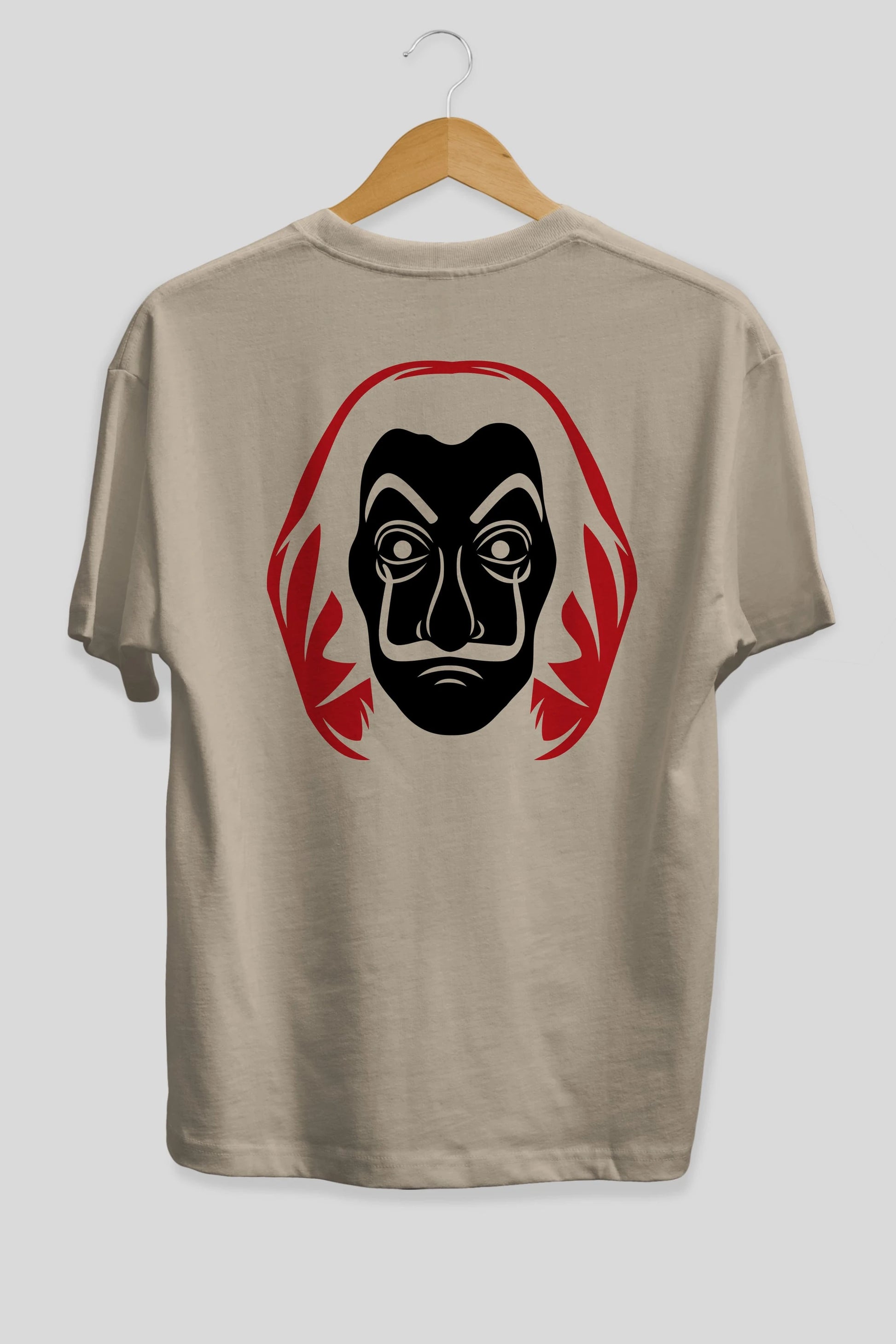 La Casa De Papel (8) Arka Baskılı Oversize t-shirt Erkek Kadın Unisex %100 Pamuk Bisiklet Yaka tişort