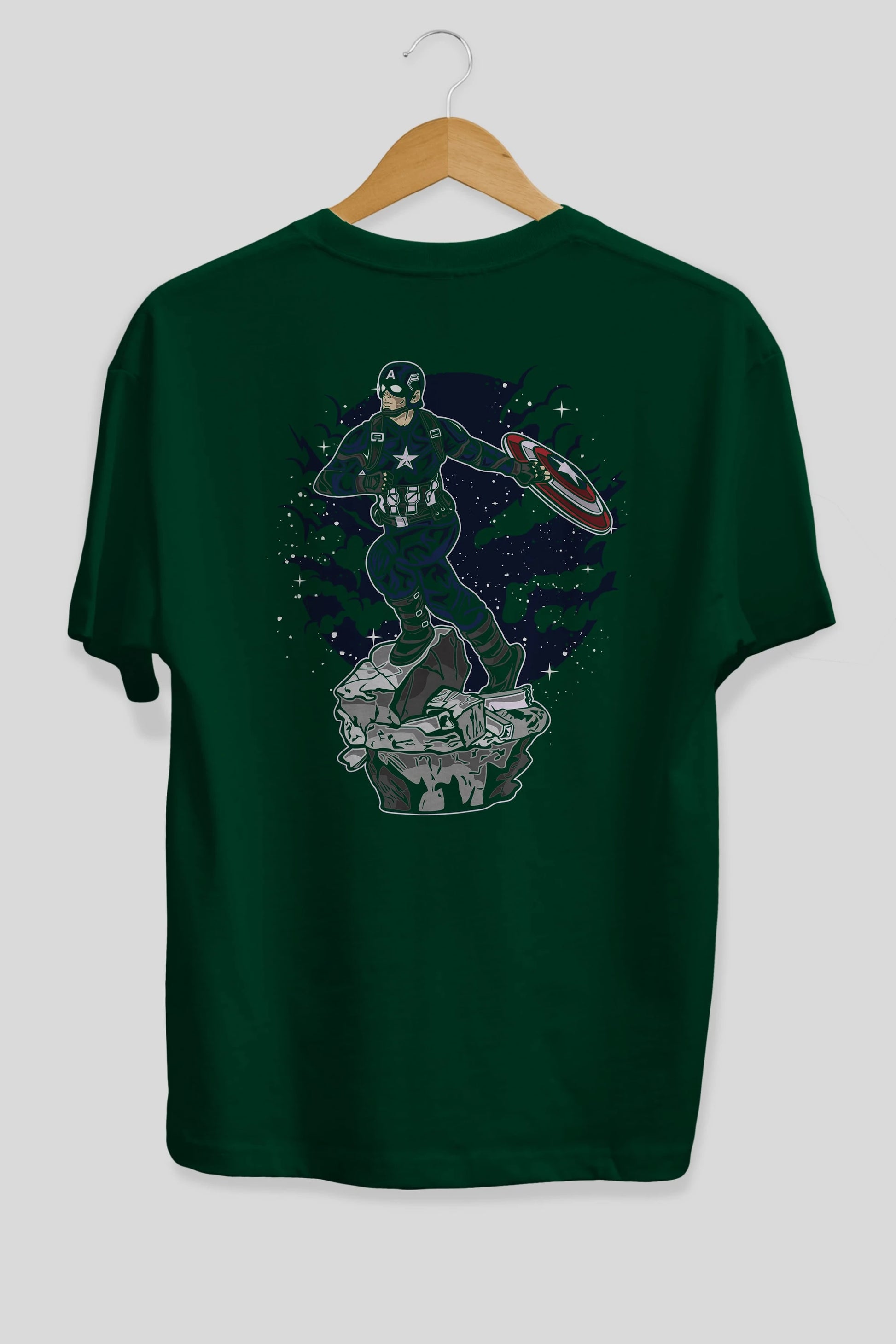 CAPTAIN AMERICA Arka Baskılı Oversize t-shirt Erkek Kadın Unisex %100 Pamuk